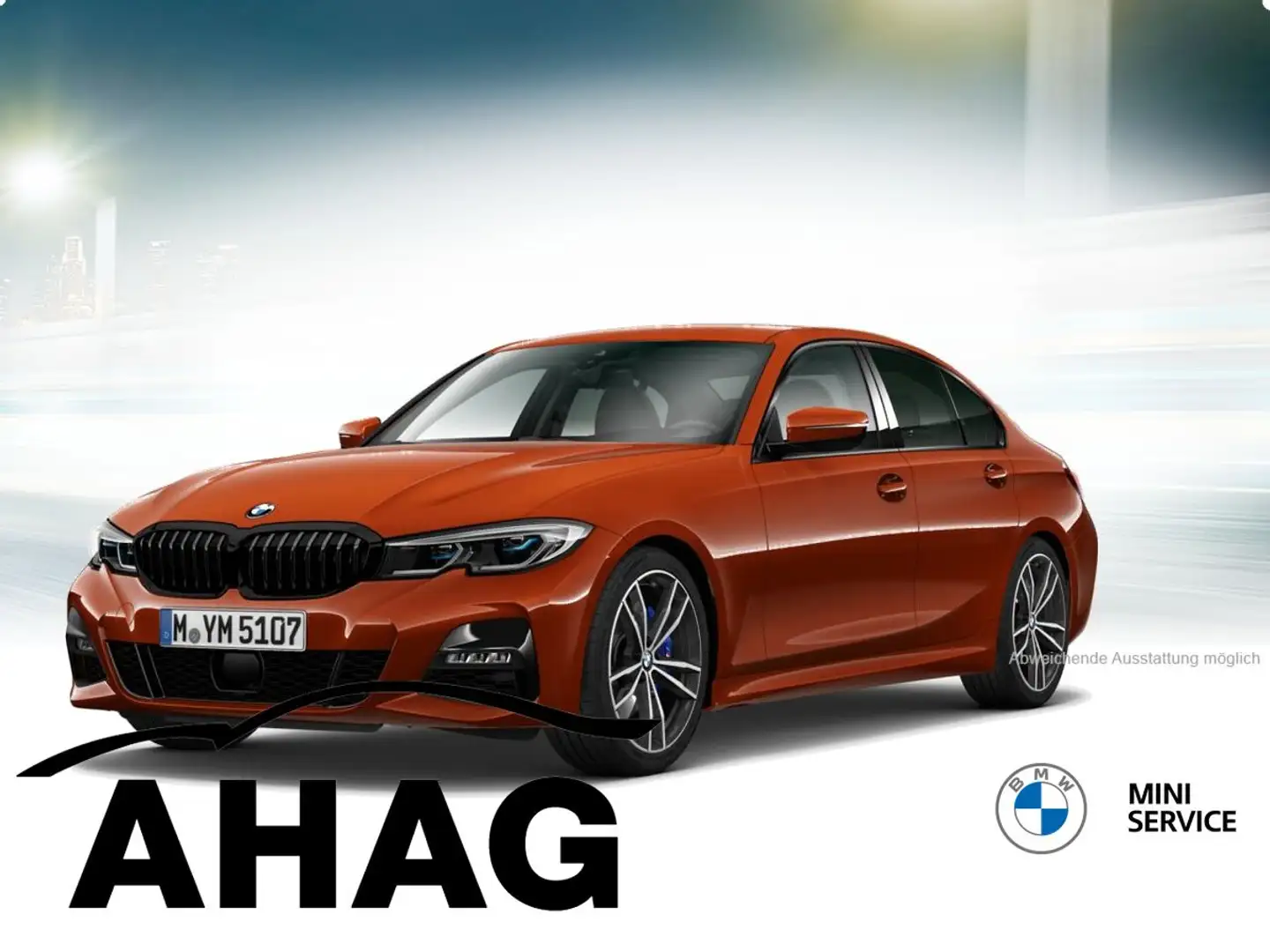 BMW 330 i xDrive M Sport Automatic Innovationsp. PDC Orange - 2