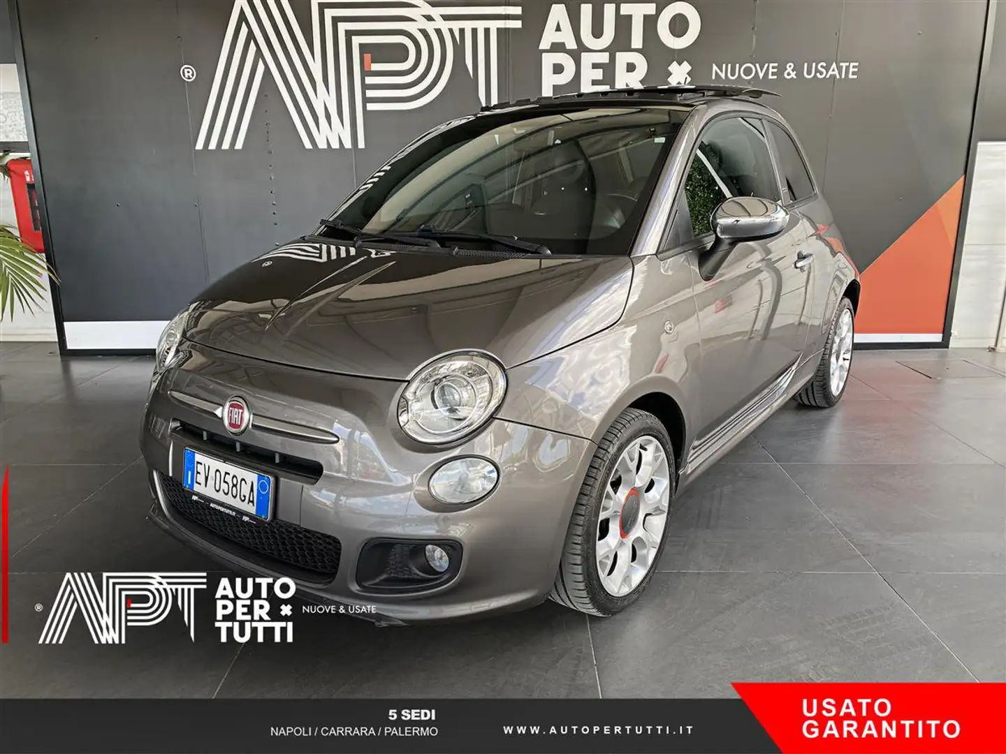 Fiat 500 500 1.3 mjt 16v S 95cv Gris - 1