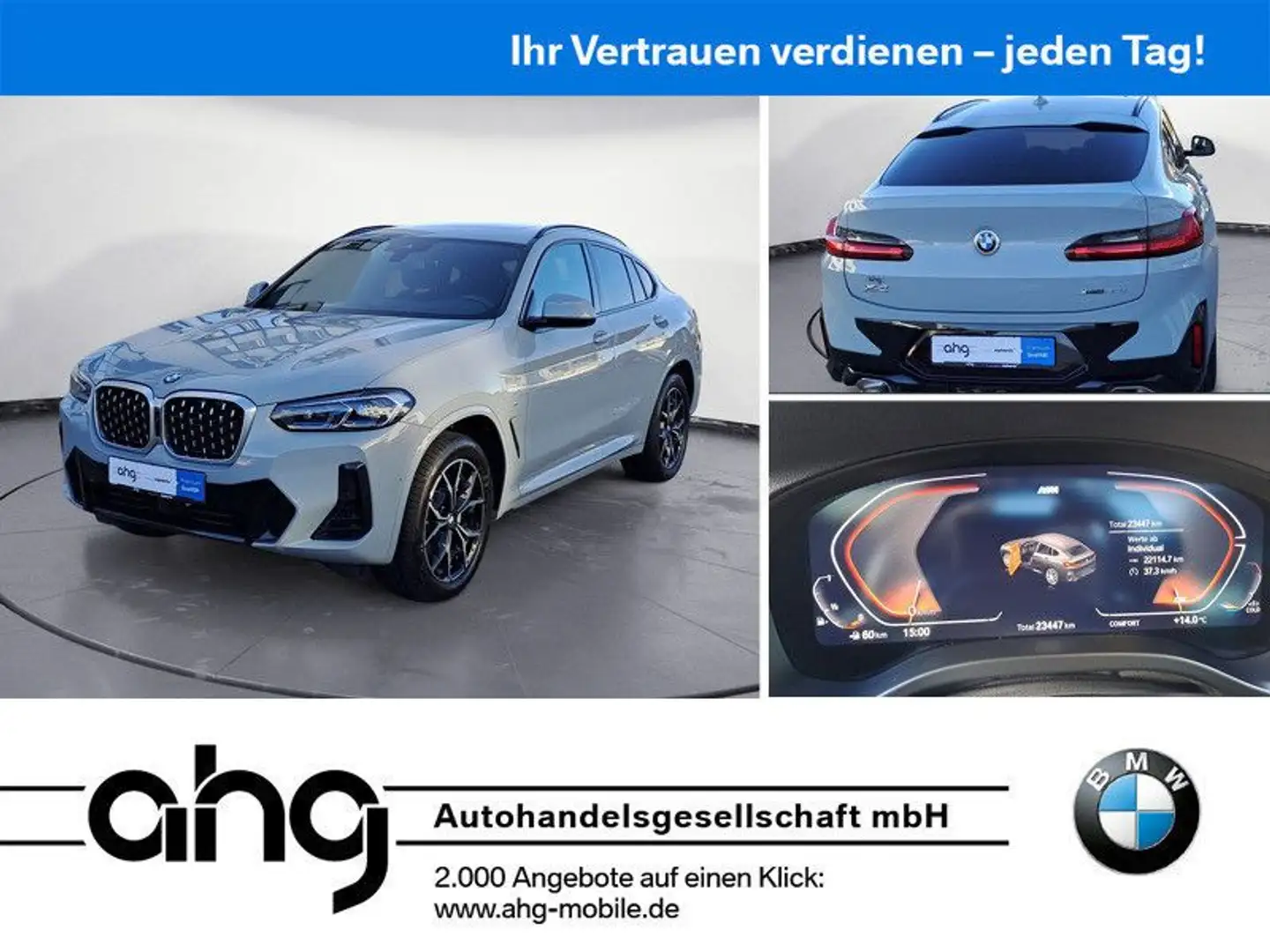 BMW X4 xDrive30i M Sportpaket Innovationsp. AHK Grau - 1