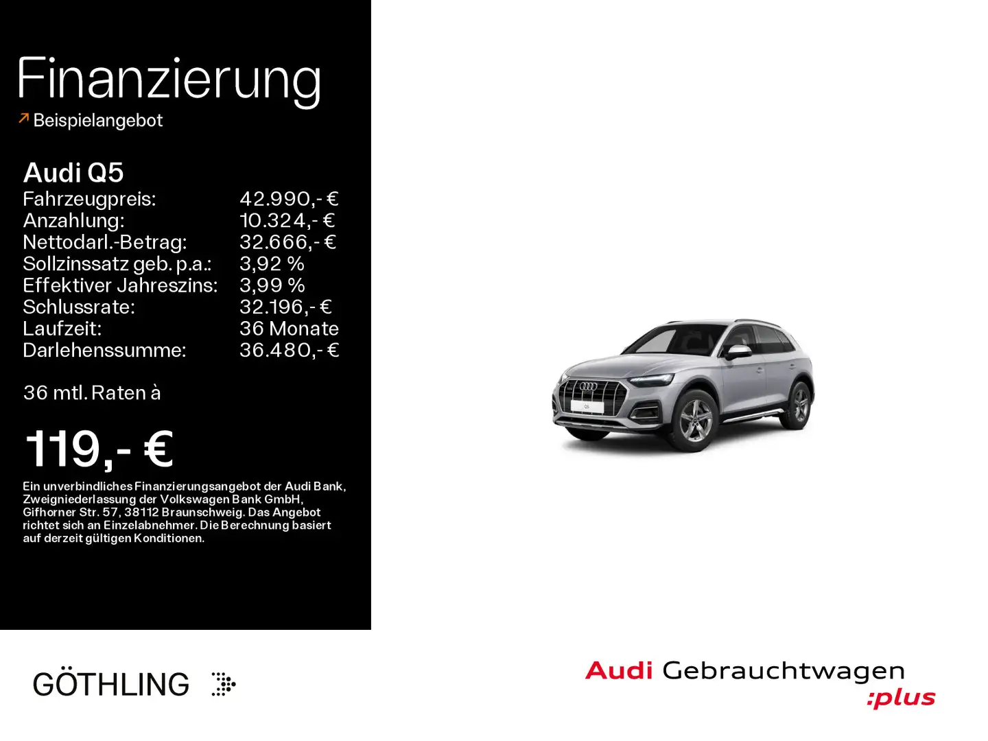 Audi Q5 40 TFSI qu Advanced S tro*Matrix*Virtual*Navi Silber - 1