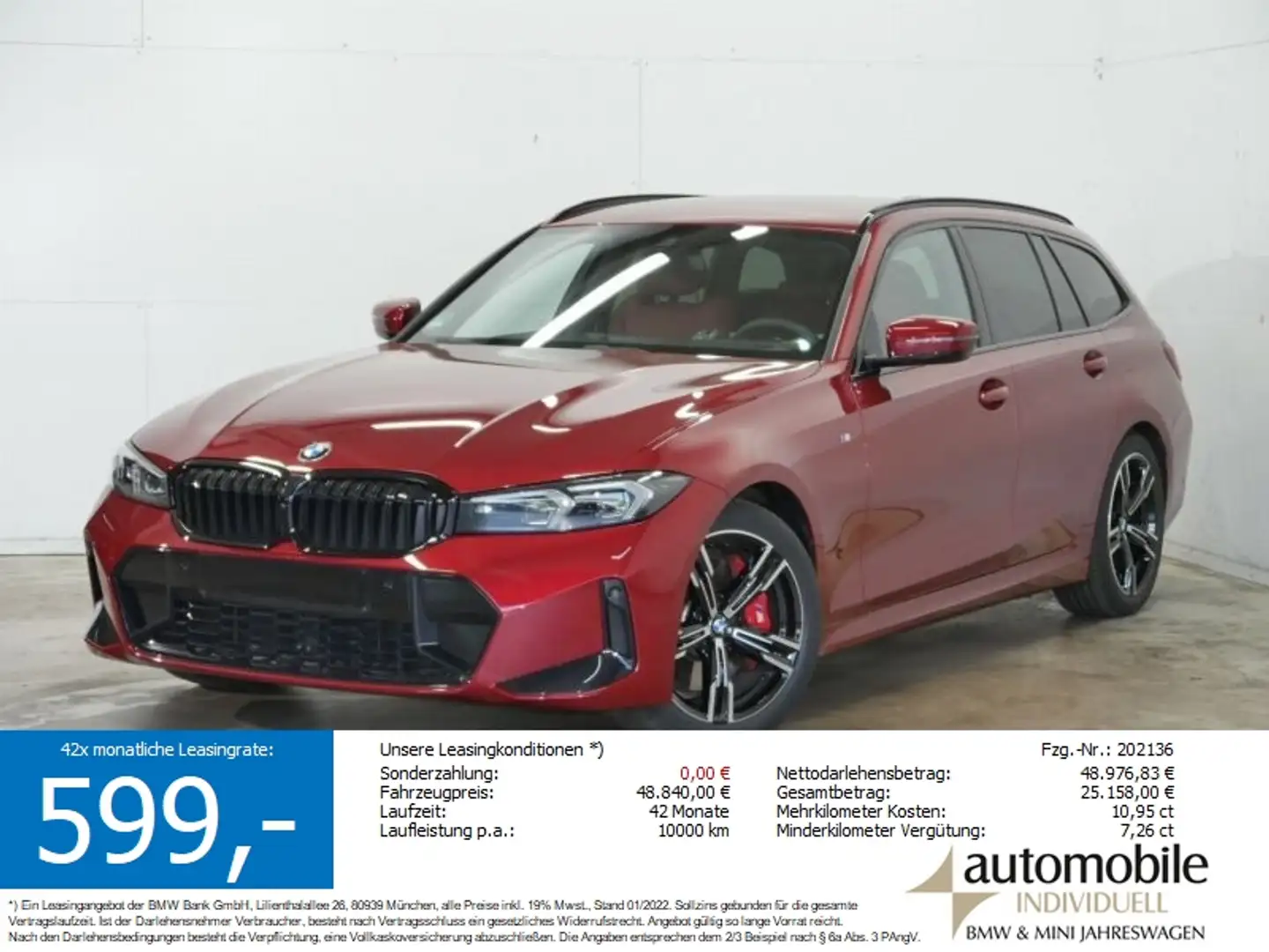 BMW 320 d AT xDr. M Sportp. Pro LCI II  AHK LED HuD Rot - 1