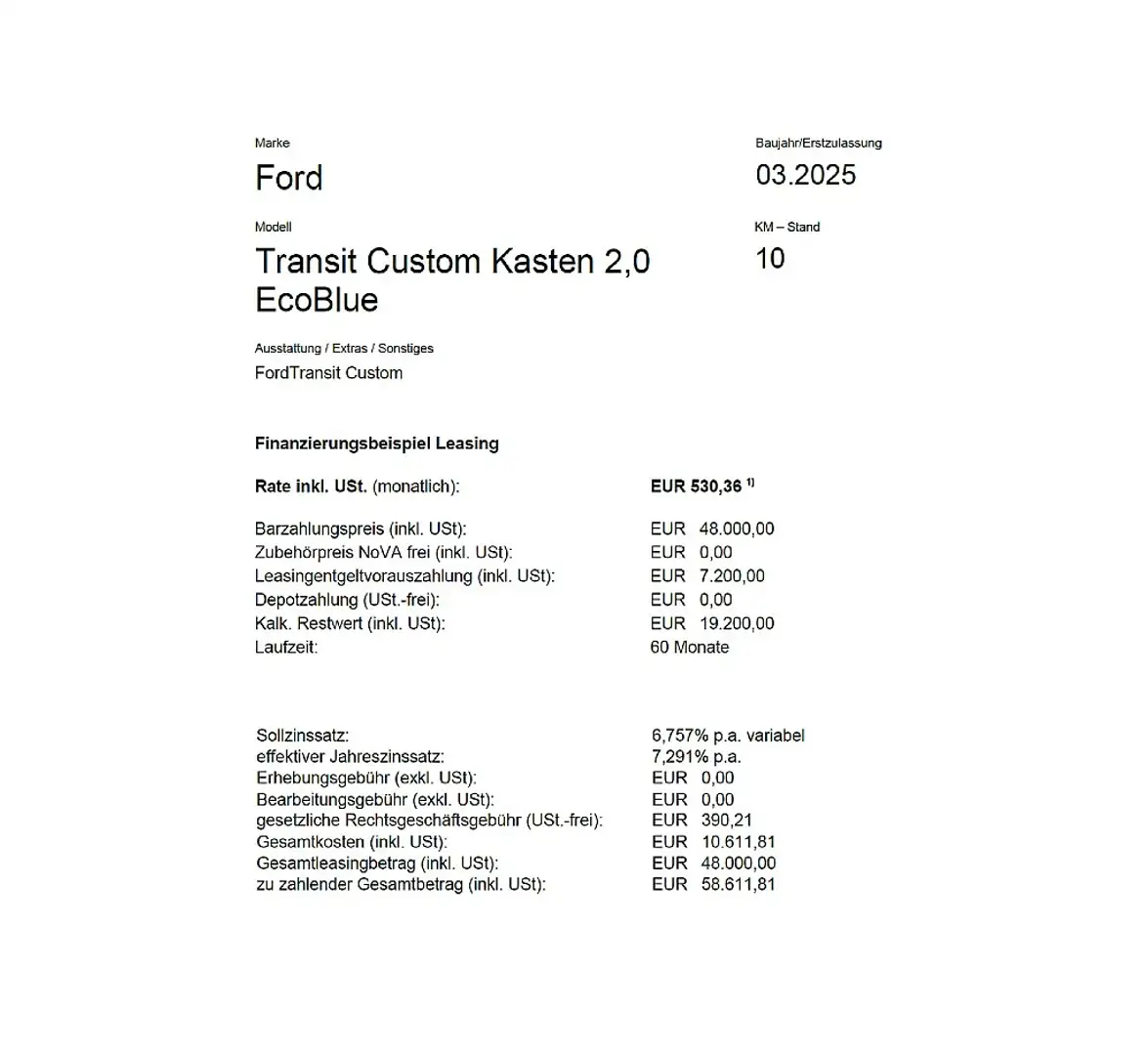 Ford Transit Custom Kombi 2,0 EcoBlue L2H1 320 FWD Limited Aut. Grau - 2