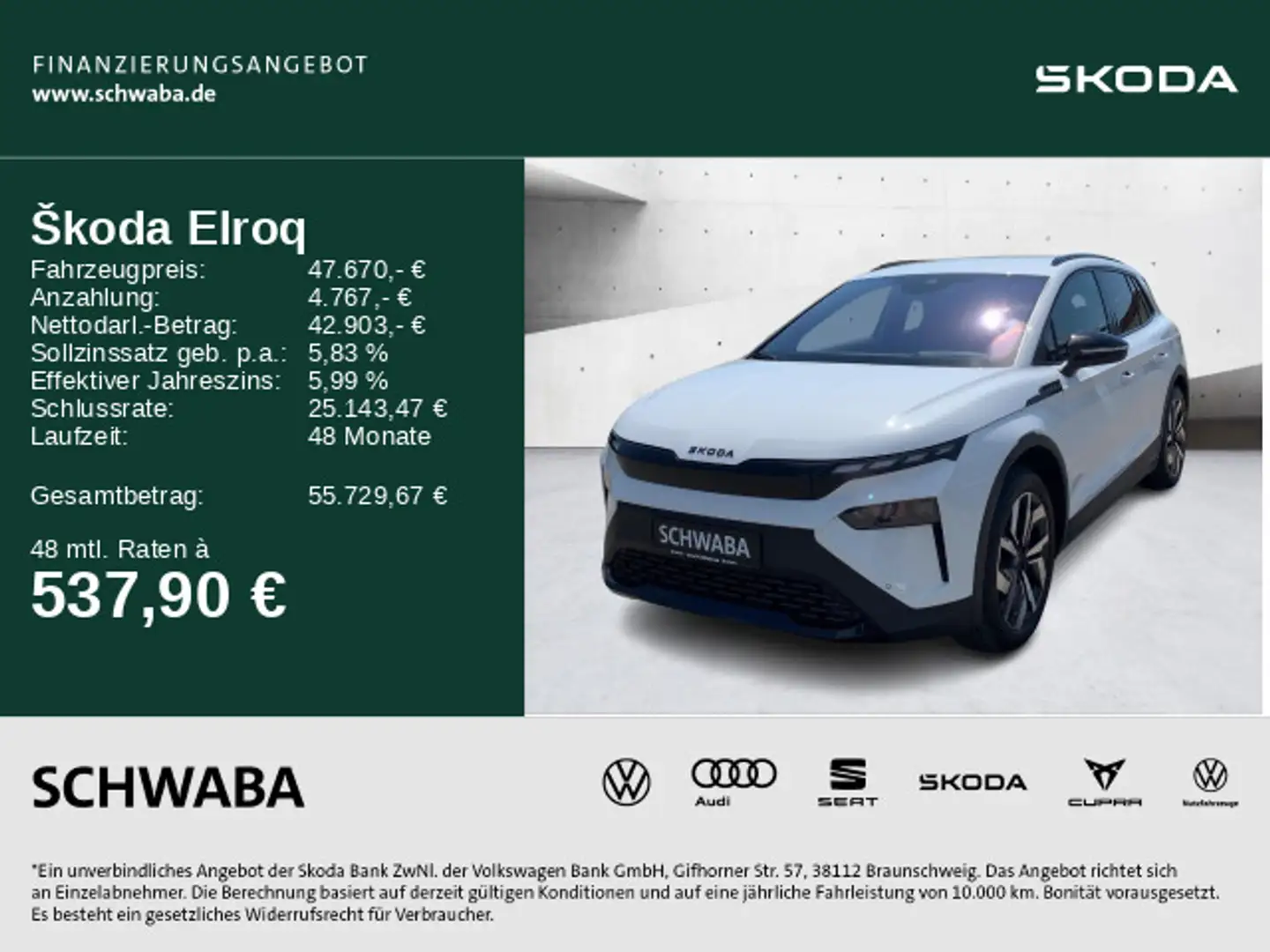 Skoda Elroq 85 Sportline 82 kWh *LED*ACC*AHK*HdUp*NAV* Blanco - 1