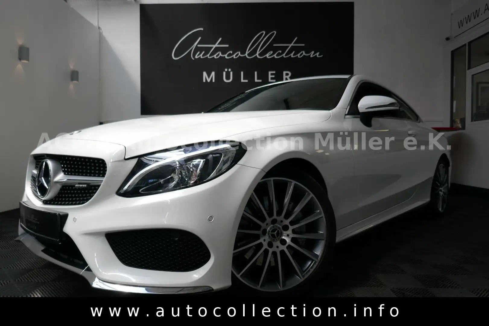 Mercedes-Benz C 250 d Coupe*1.Hand*Mwst*360°*Navi*Burmester*LED Blanc - 1