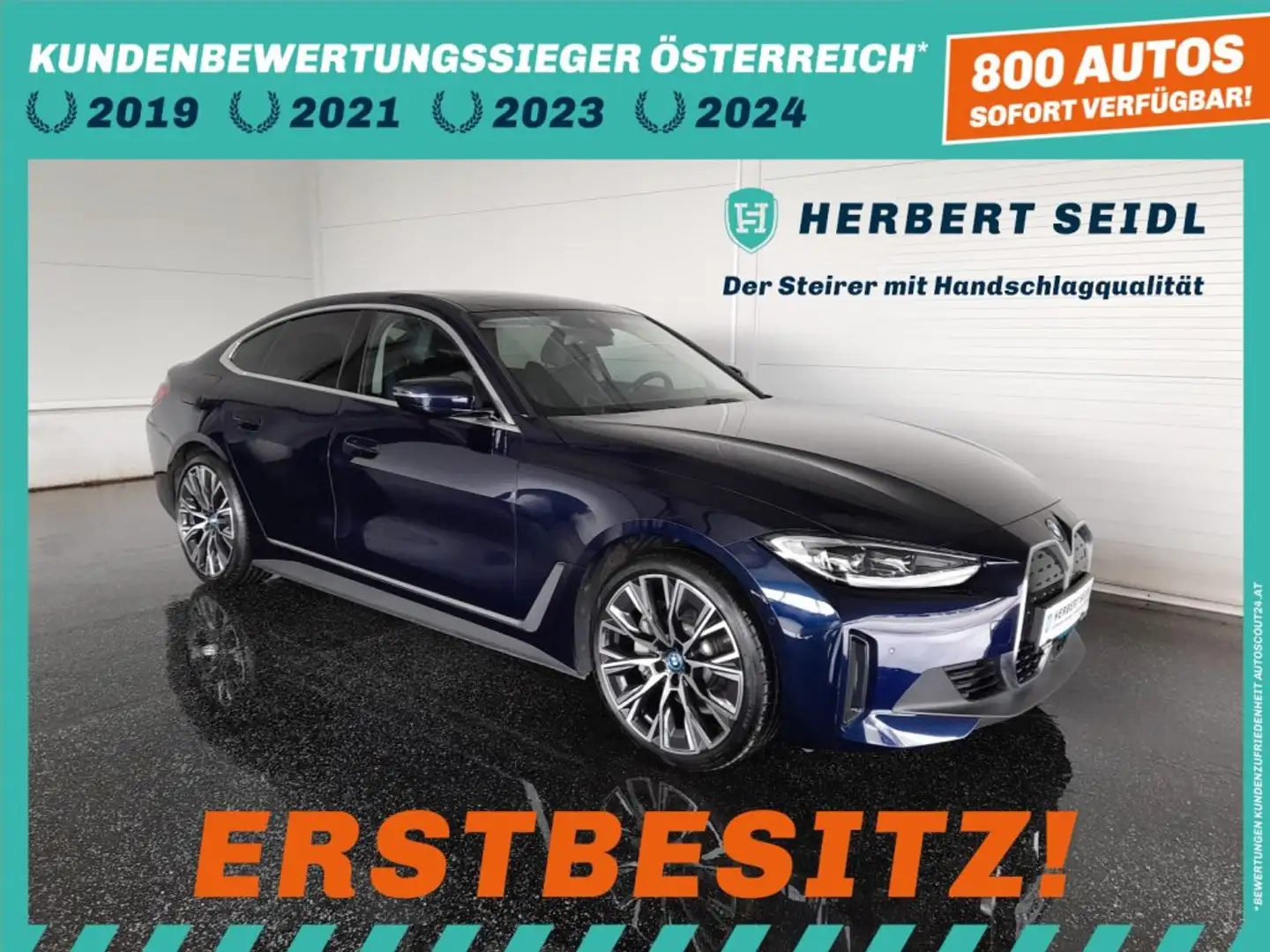 BMW i4 GC "BMW INDIVIDUAL" eDrive40 80,7kWh Aut. *20 ZOLL / VOLL LED & FLA / NAVI / DRIVING- & PARKINGASS. / KAMERA / KEYLESS* Blau - 1