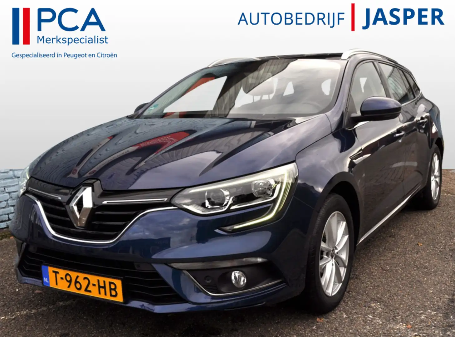 Renault Megane Estate 1.3 TCe Limited trhaak navi Blauw - 1