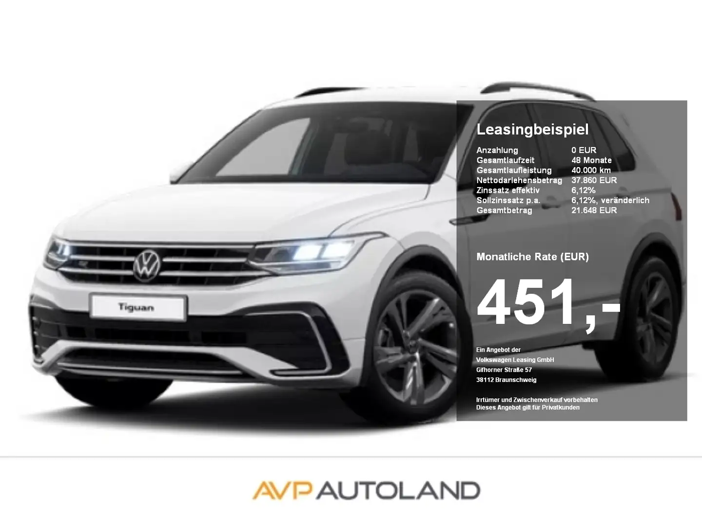 Volkswagen Tiguan 1.5 TSI DSG R-Line | LED | NAVI | AHK | Weiß - 1
