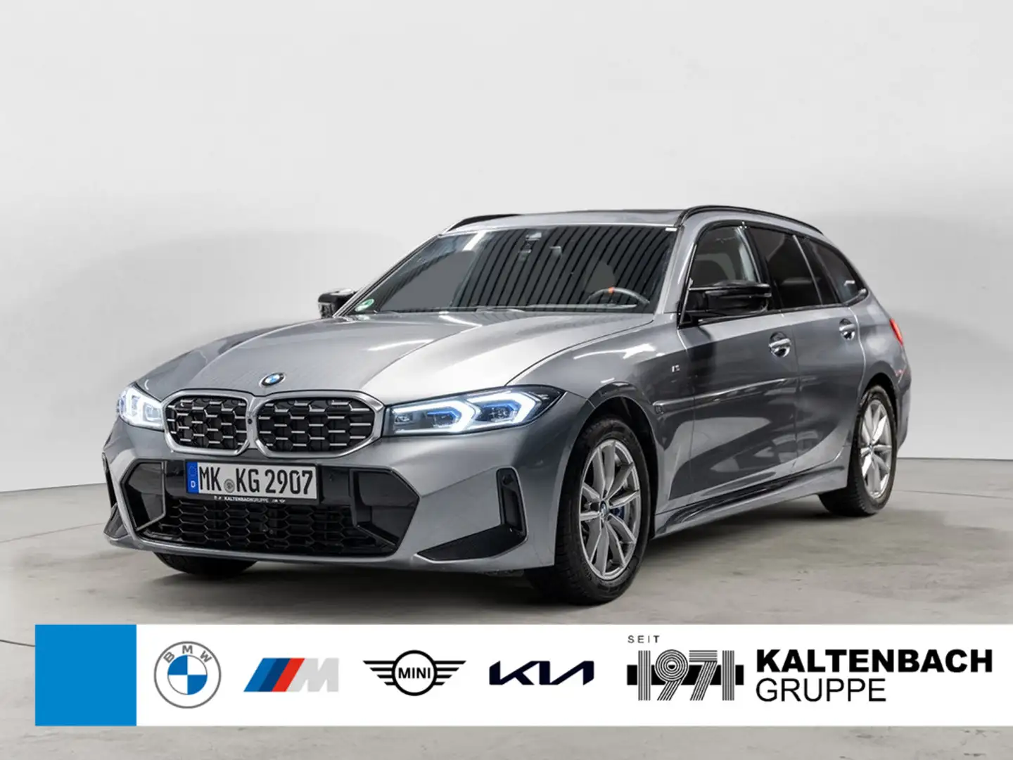 BMW 340 d Touring xDrive PANO AHK LED HUD NAVI H/K Grau - 1