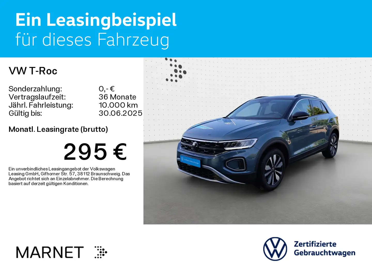 Volkswagen T-Roc Life MOVE 1.0 TSI 81kW NAVI*KAMERA*LED*ASG Blau - 2