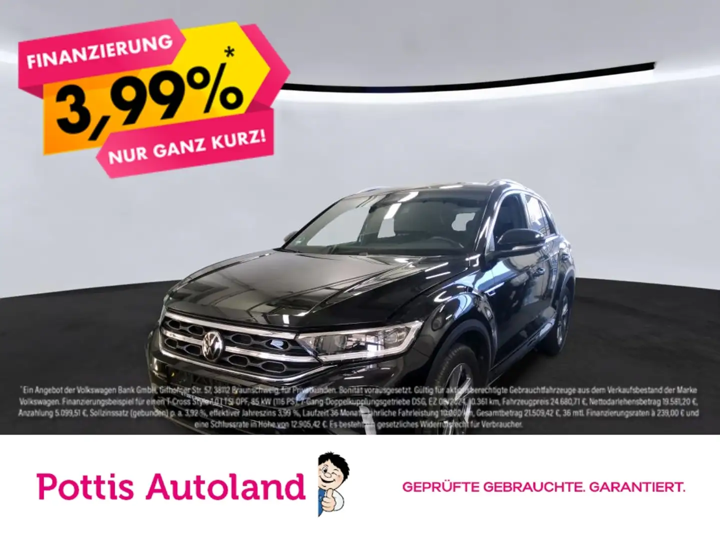 Volkswagen T-Roc 2.0 TDI DSG R-LINE ACC NAVI LED+ AHK Schwarz - 1