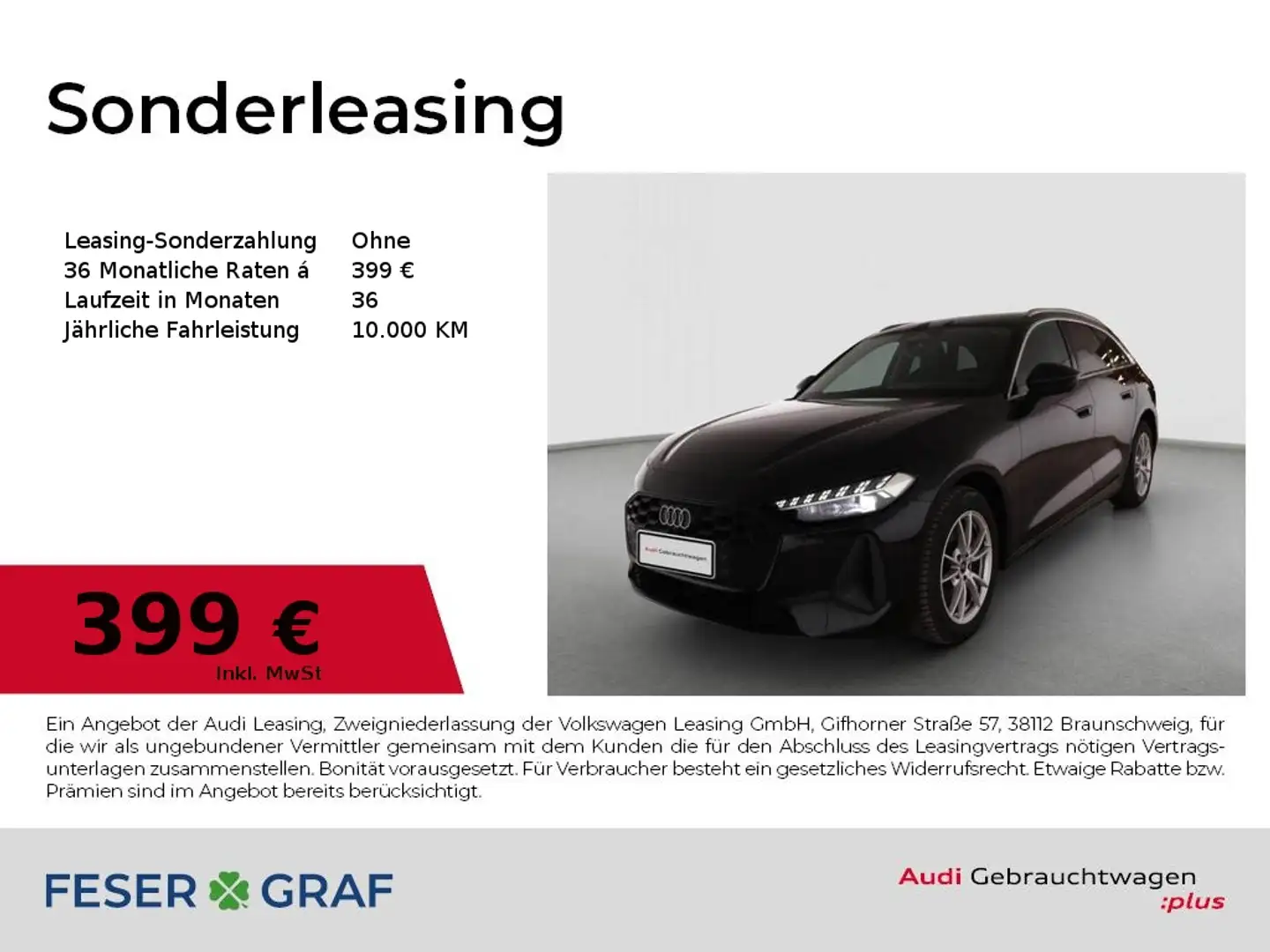 Audi A5 Avant TDI ACC B&O LED Leder Navi RüKa Tech Schwarz - 1