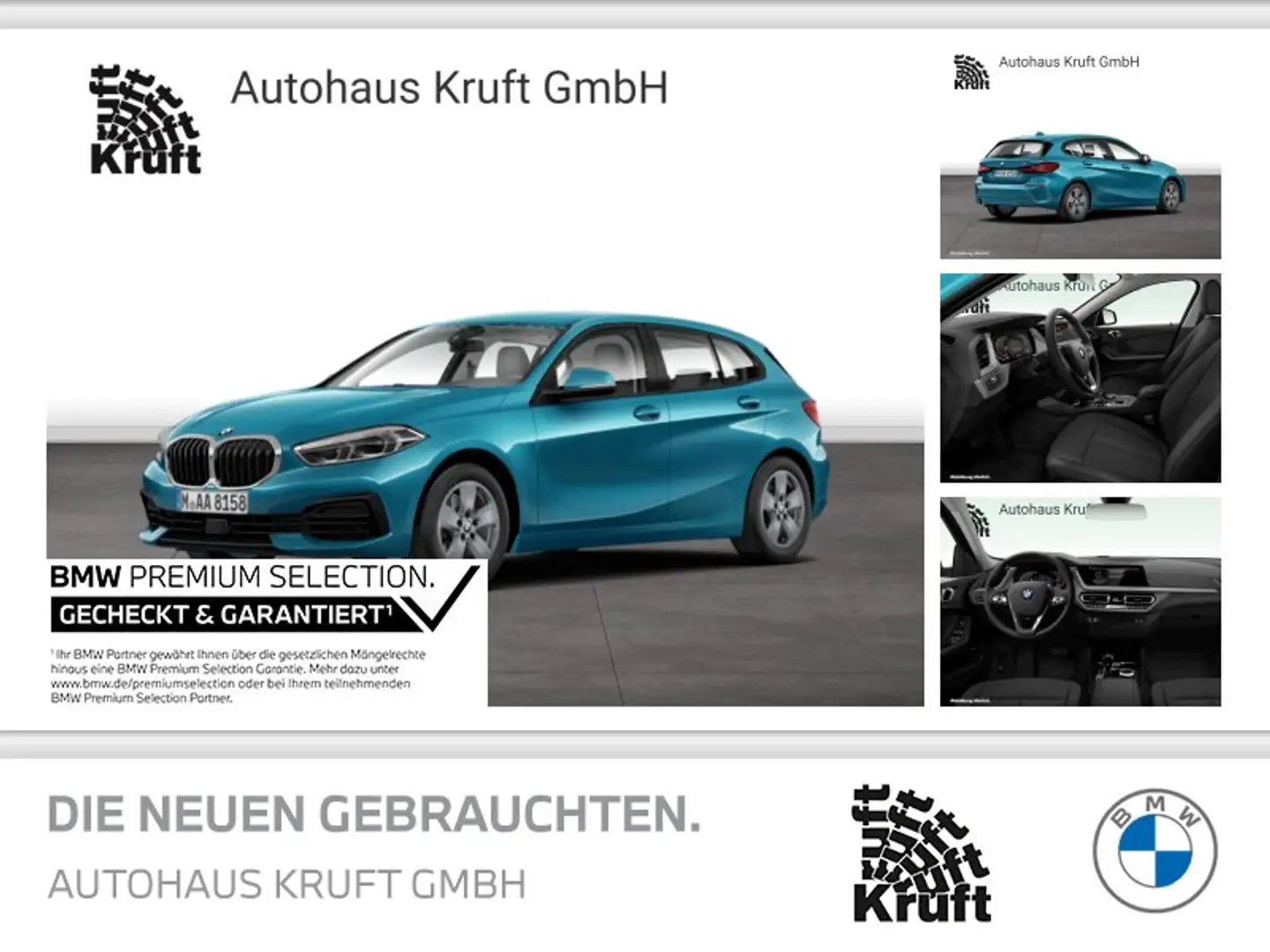 BMW 118 i ADV+AUTOM+NAVI+LED+LM16+LR HZ Blau - 1
