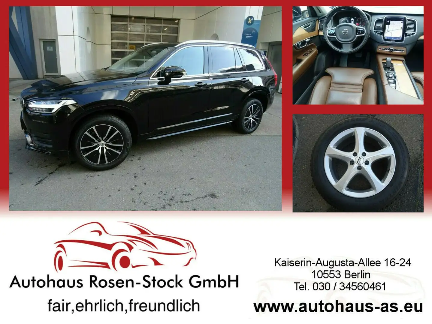 Volvo XC90 Hybrid/Diesel B5 AWD Momentum Pro,Geartronic,7-Sit Zwart - 1