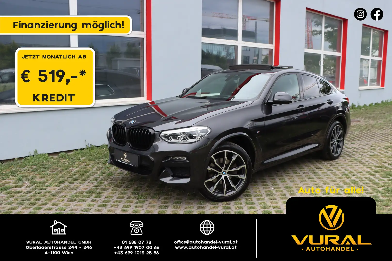 BMW X4 xDrive 20 d M Sport|Head-up-Display|Panoramadach| Grau - 1