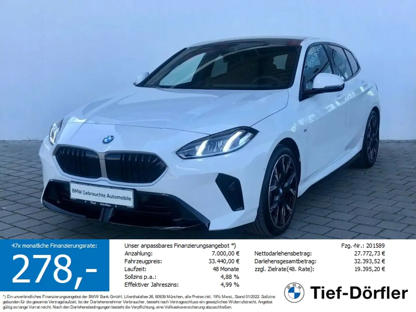 BMW 120 SAG F70 M Sport LED/NAV/DAB/CAM/PRIVACY Weiß - 1