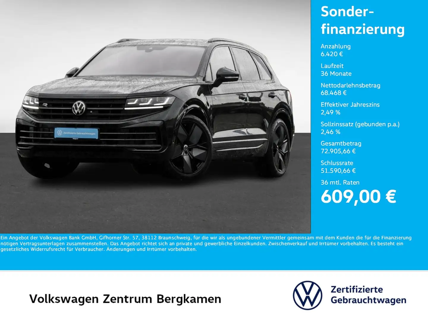 Volkswagen Touareg HYBRID R NEUESMODELL PANO AHK 360CAM 21Z Schwarz - 1