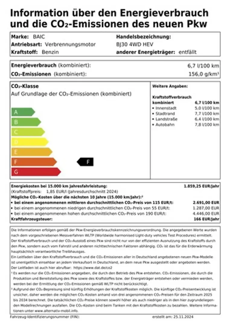 BAIC BJ30 Hybrid 4WD+3Jahre Garantie Leder+Klimaauto Groen - 2