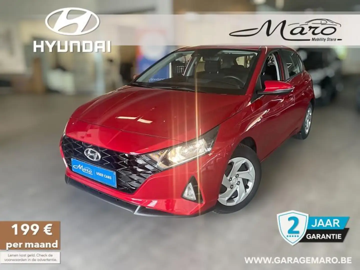 Hyundai i20 1.0T-GDi | cruise,bluethooth,... | *AUTOMAAT* Rood - 1