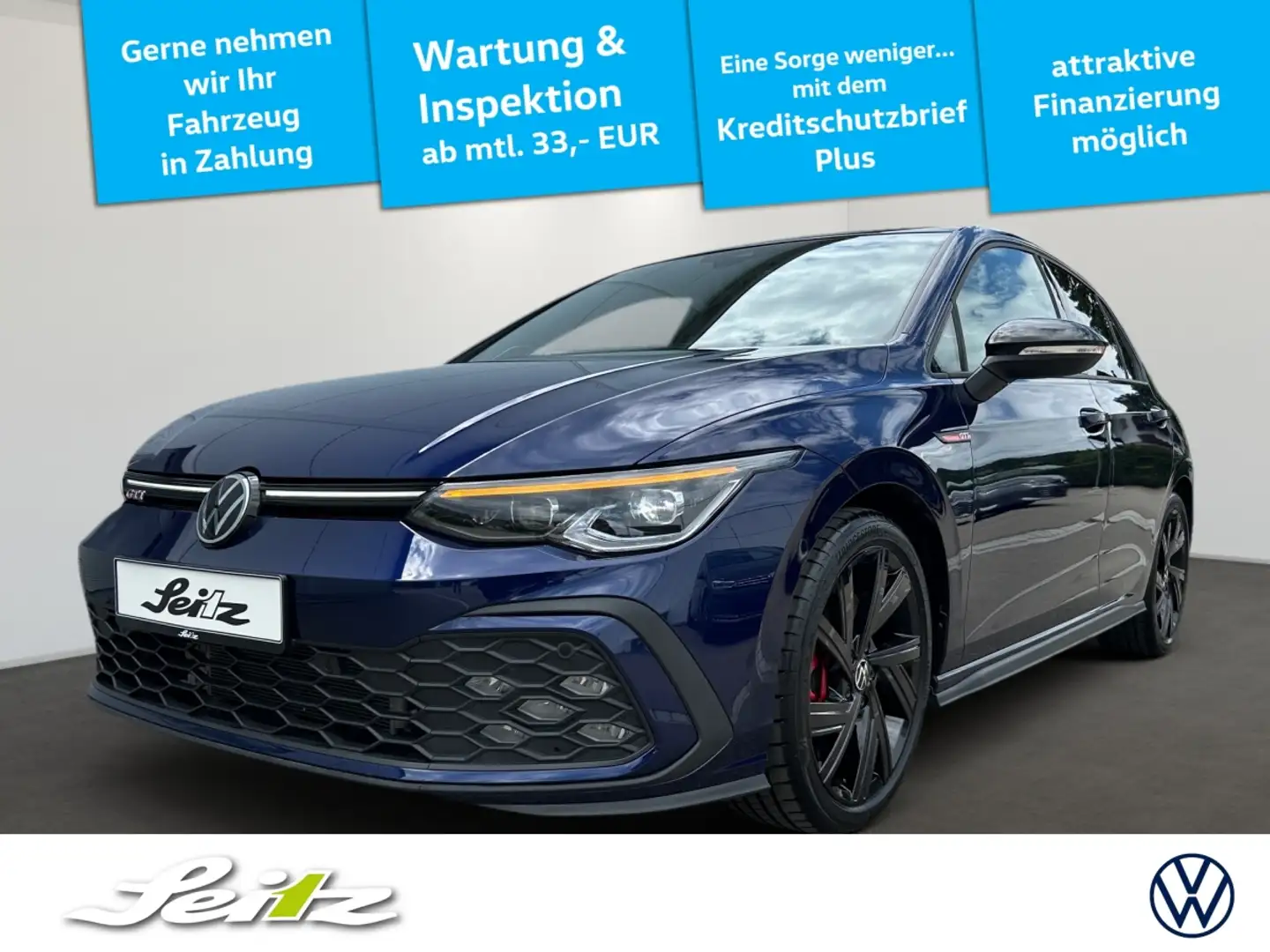 Volkswagen Golf VIII 2.0 TSI GTI *AHK*HEAD-UP*MATRIX*NAVI* Blauw - 1