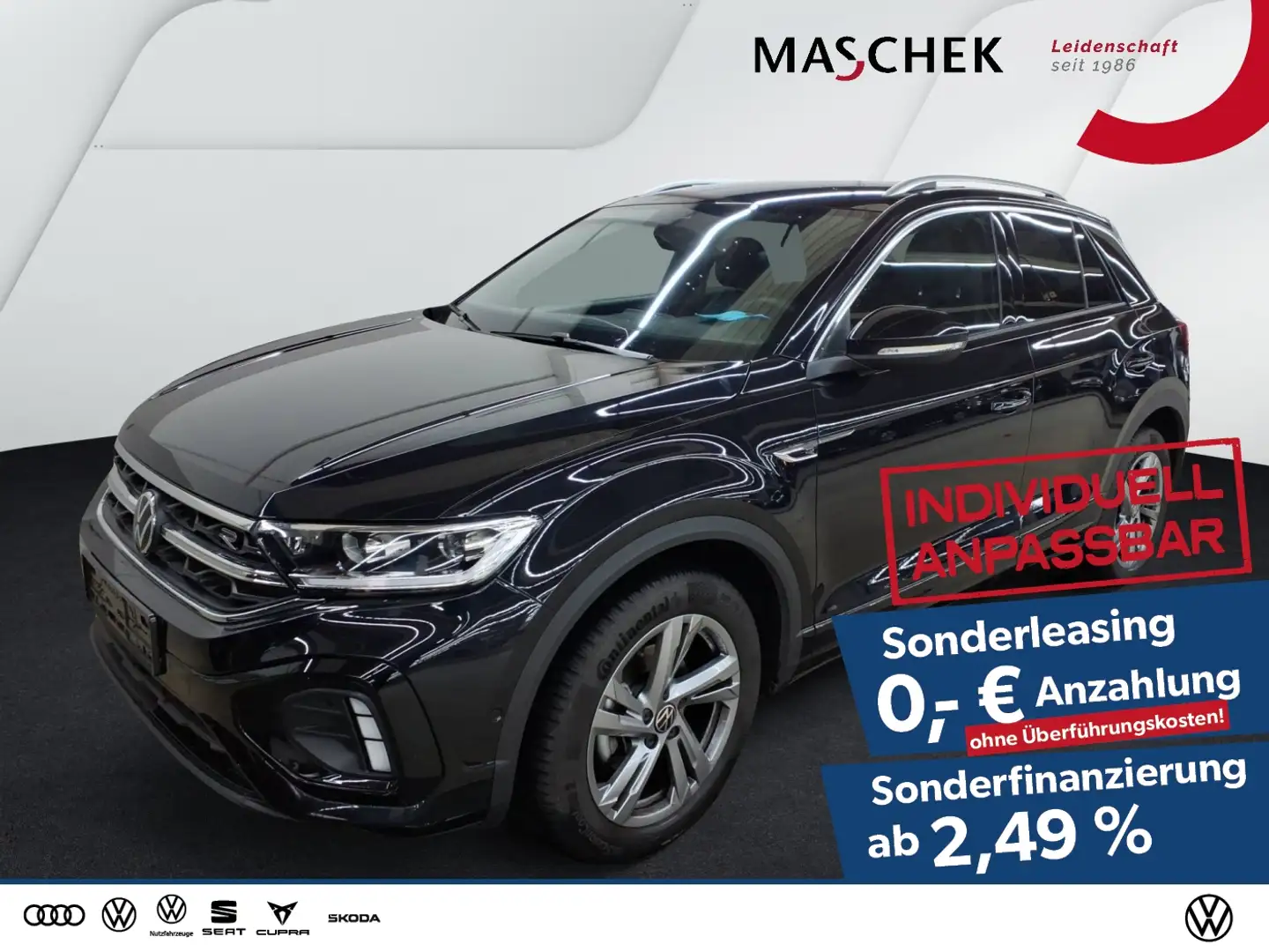 Volkswagen T-Roc R-Line 1.5 TSI Sonderleasing! AHK Navi RearView Schwarz - 1