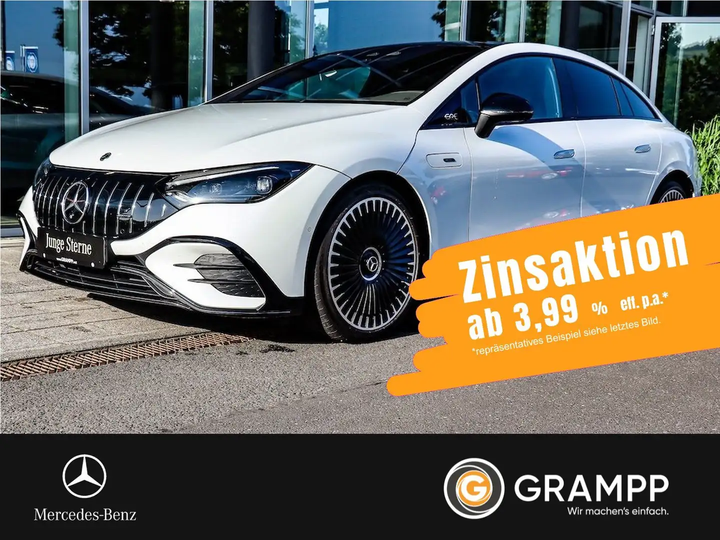Mercedes-Benz EQE 53 AMG 4M Pano/HUD/Distronic/Hyper/Burm/Flex Weiß - 1