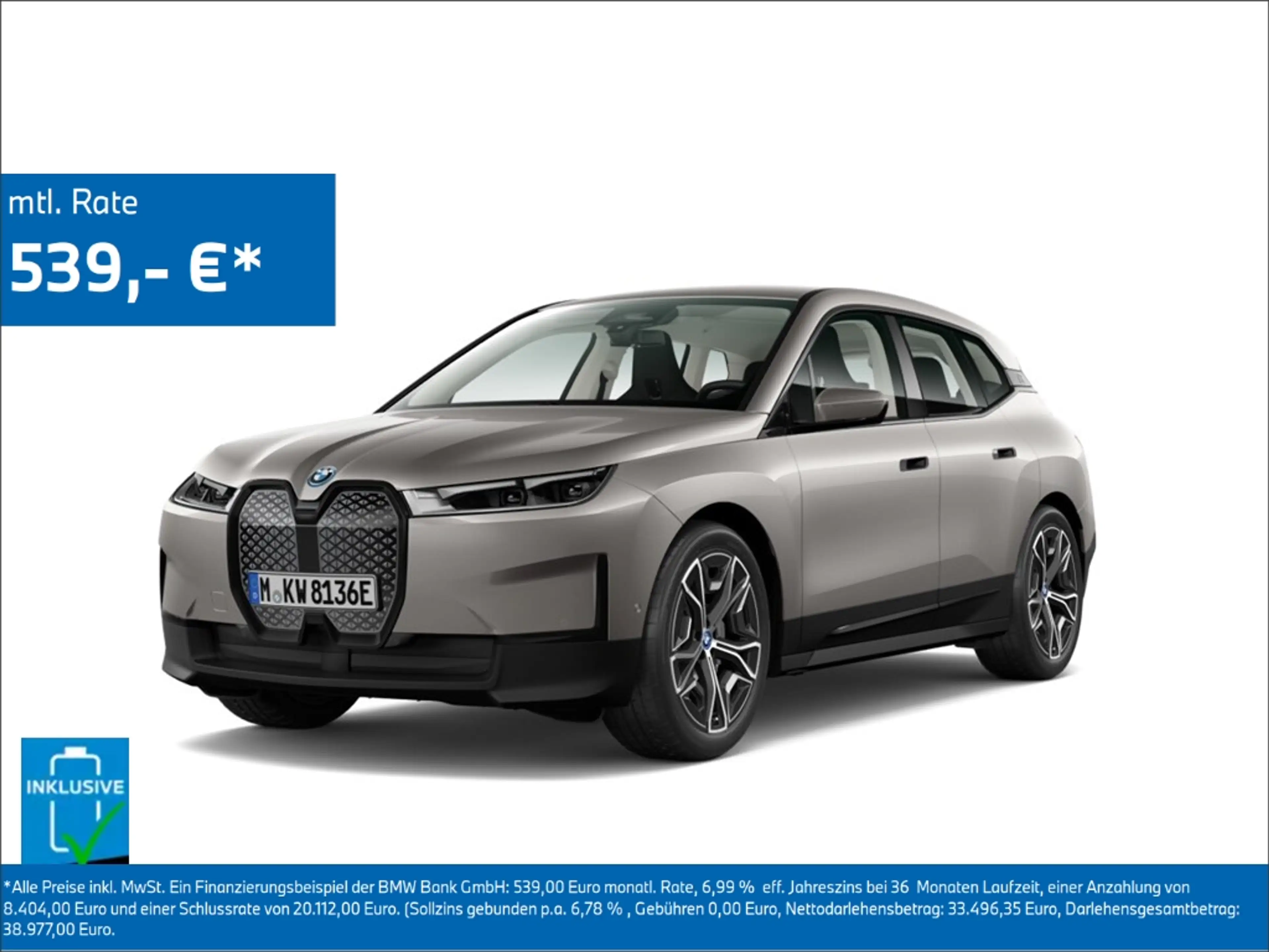 BMW iX xDrive 40/AHK/Navigation/Soundsystem/LED/RFK