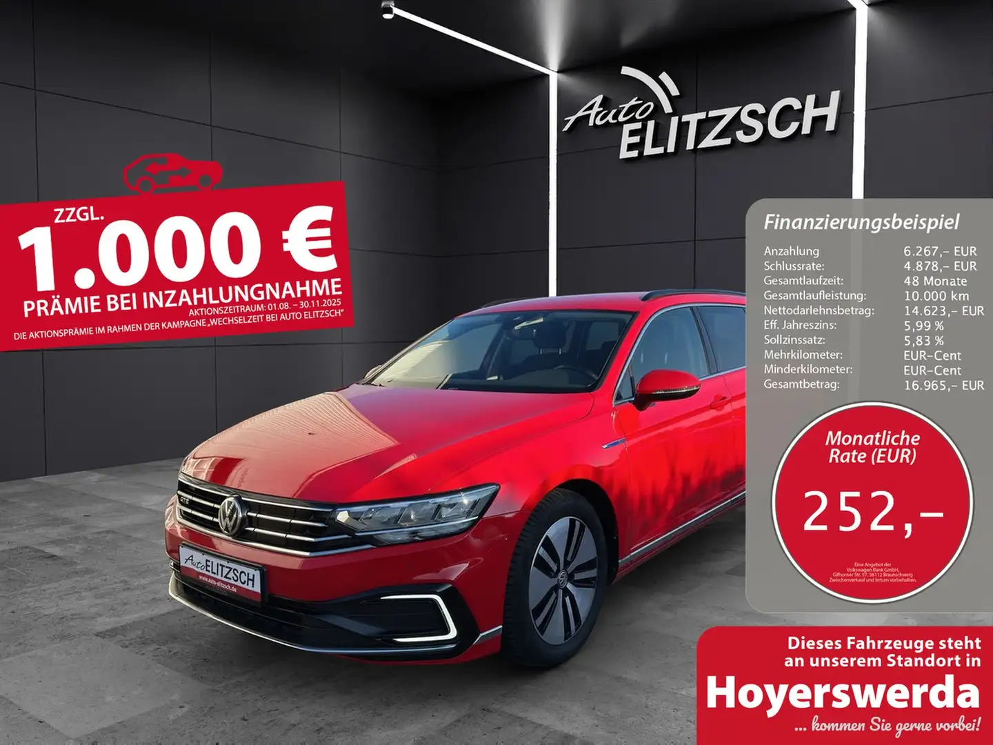 Volkswagen Passat Variant GTE LED ACC AHK NAVI Rot - 1