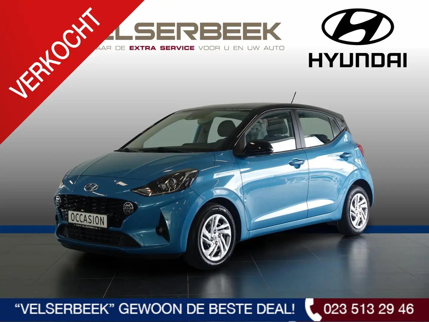 Hyundai i10 1.0 Premium * Carplay / Camera / Cruise * Bleu - 1