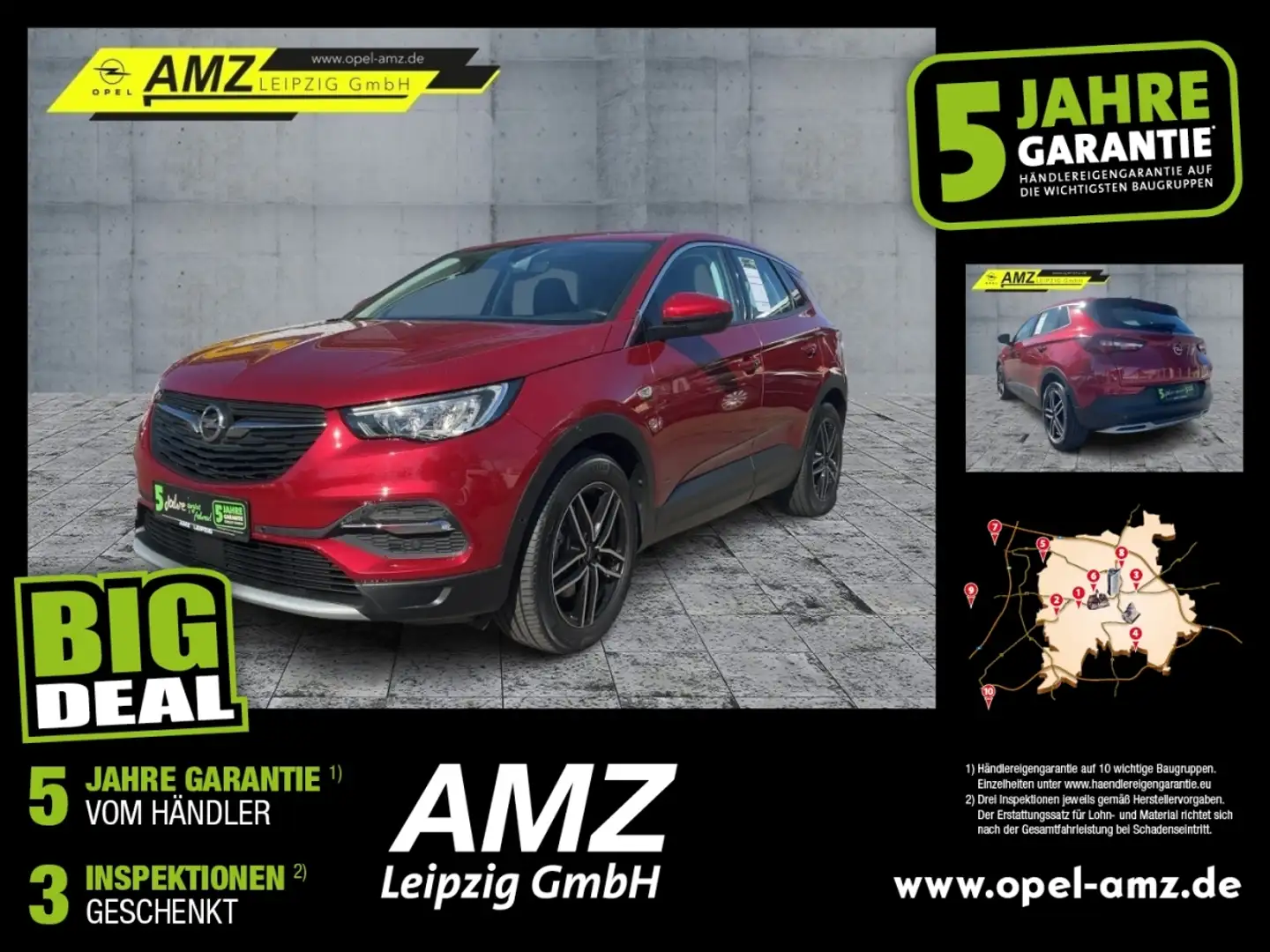 Opel Grandland 1.6 Hybrid inkl. Batteriezertifikat Rosso - 1