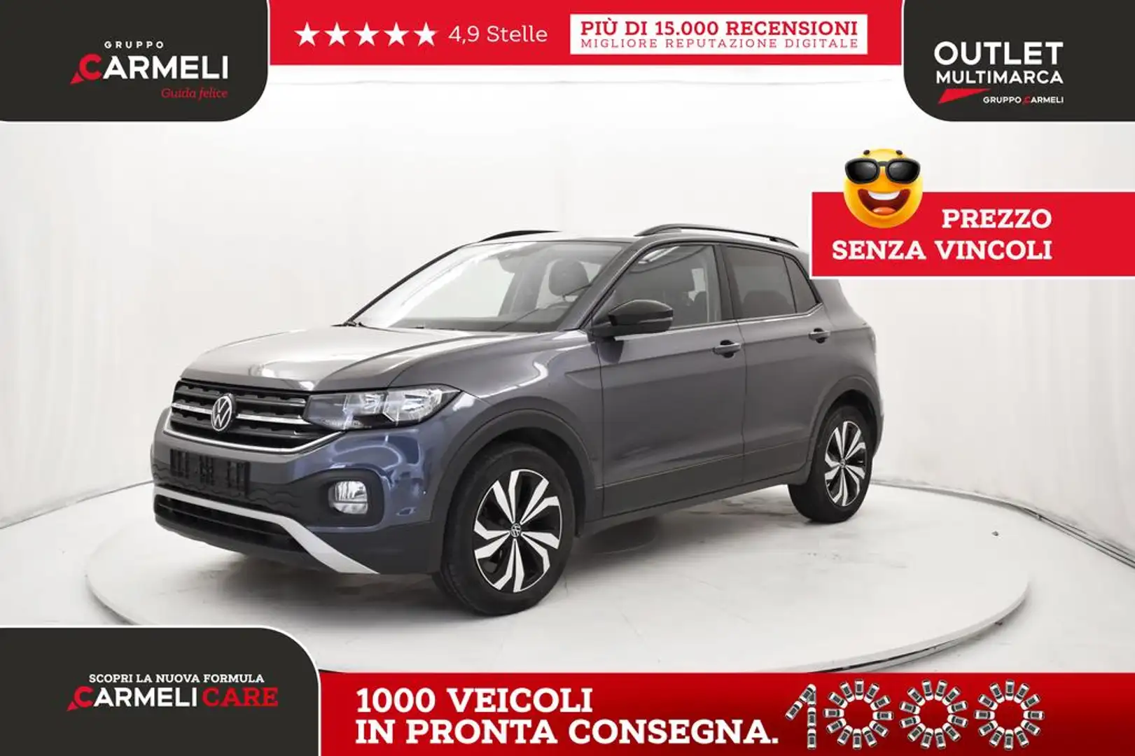 Volkswagen T-Cross 1.0 tsi Style 110cv dsg CERCHI 17 - AZIENDALE Schwarz - 1