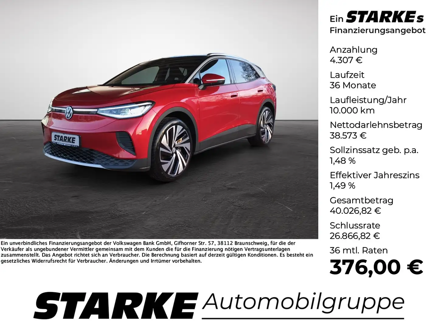 Volkswagen ID.4 Pro Infotainment-Paket "Plus" Rot - 1