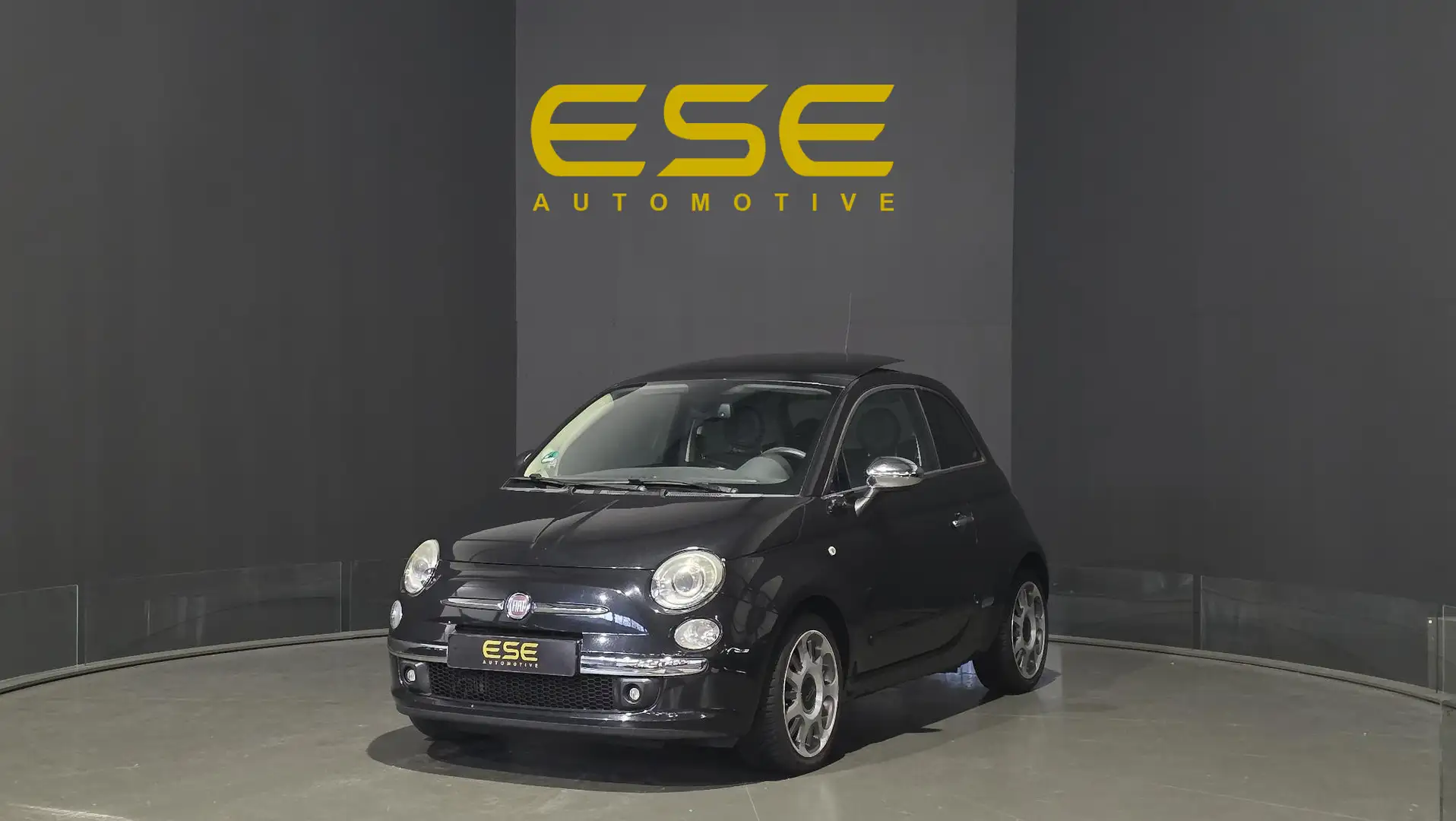 Fiat 500 0.9 TwinAir Lounge | Panoramadak | Leder | Climate Schwarz - 1