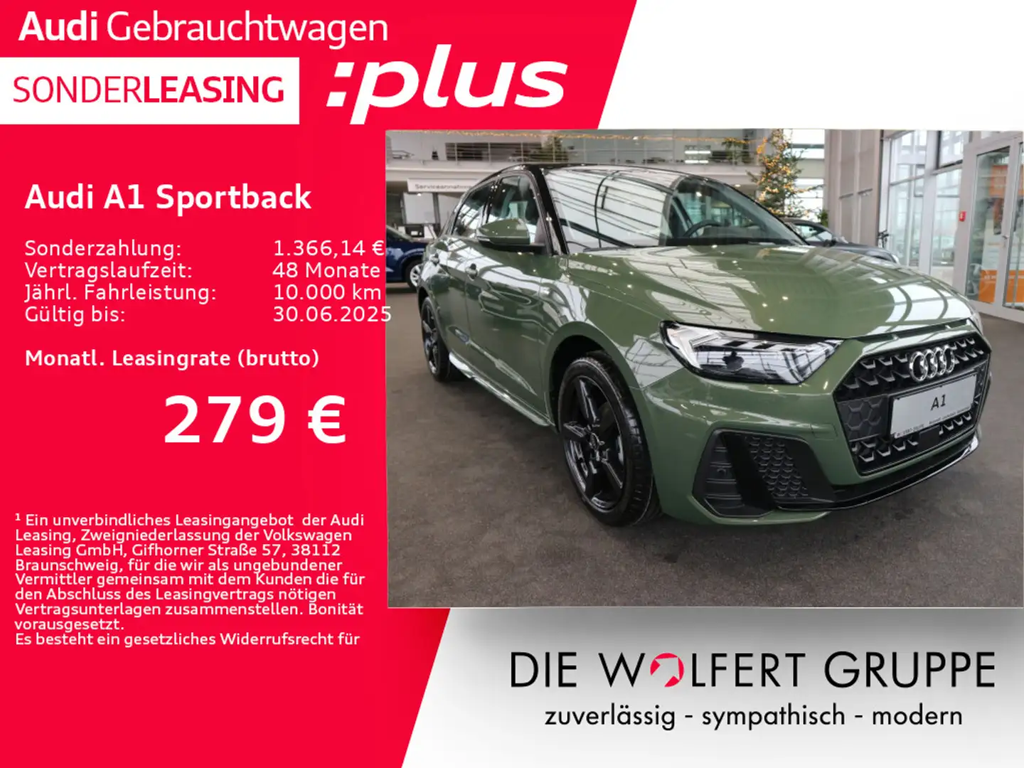 Audi A1 S line 25 TFSI S tronic*CARPLAY*LED Grün - 1