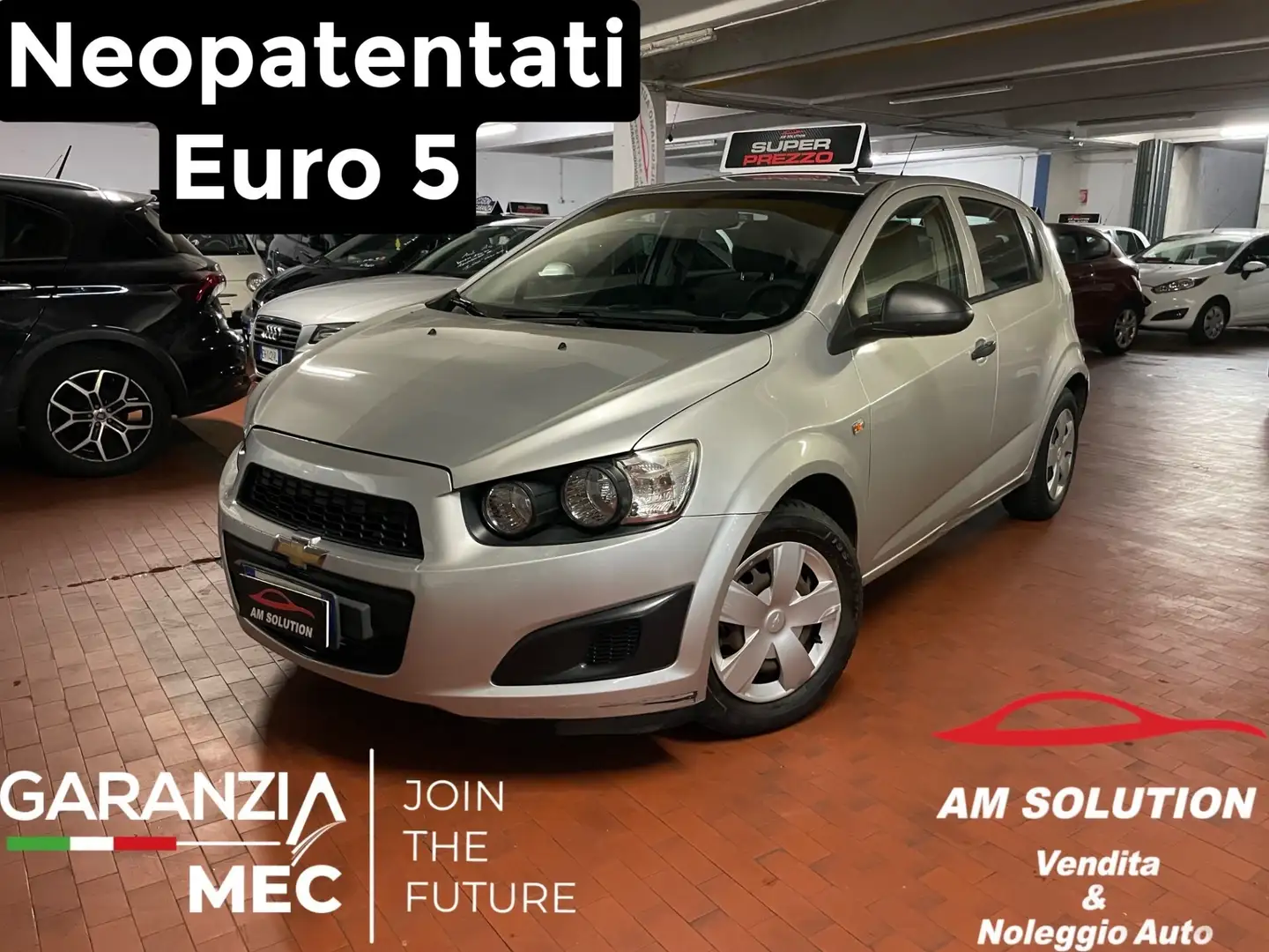 Chevrolet Aveo Aveo 1.2 Neopatentati Euro 5 Argento - 1