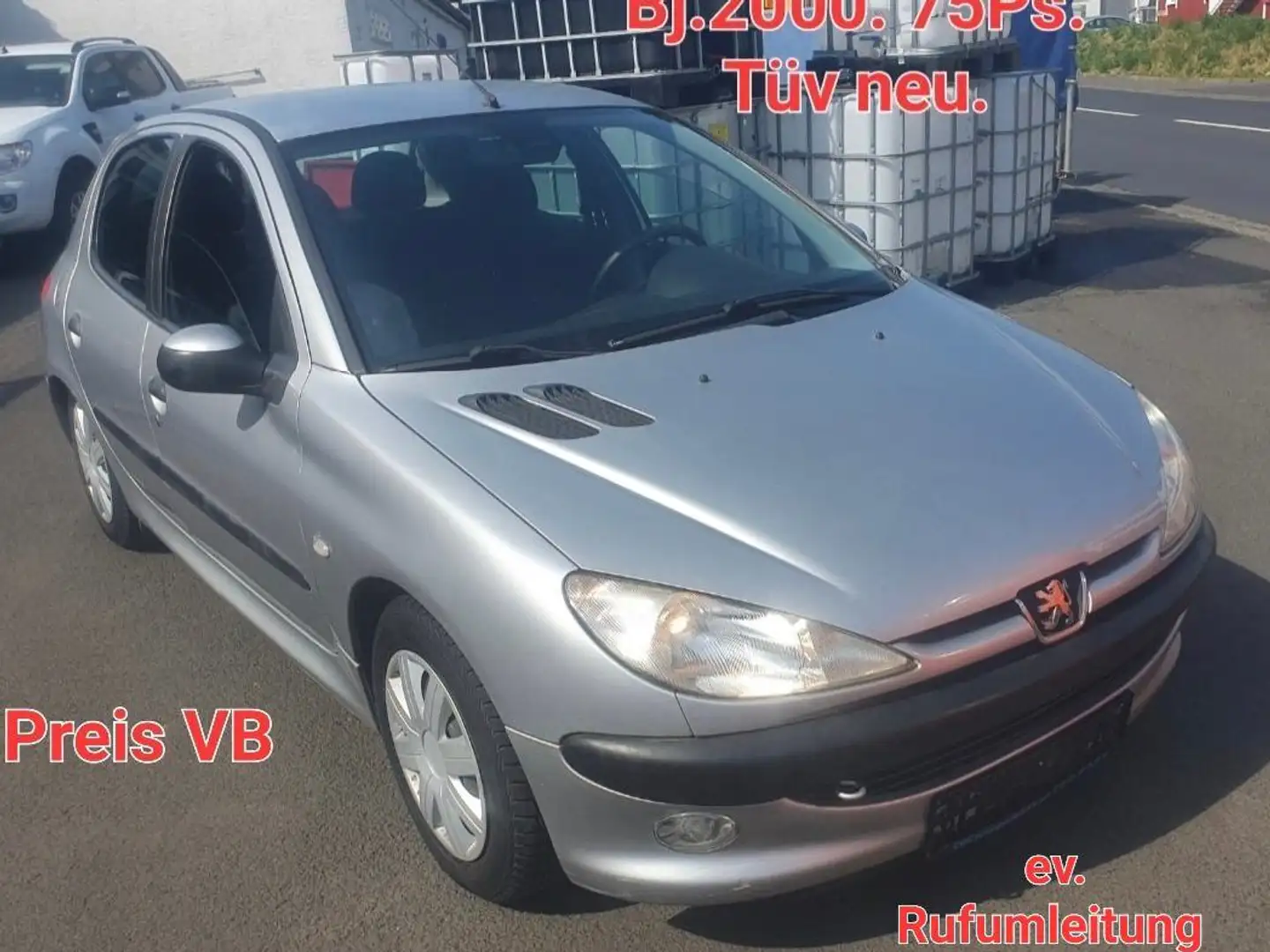 Peugeot 206 Klimaanlage. 5 Türer.06041-9695747 tüv neu Gümüş rengi - 1