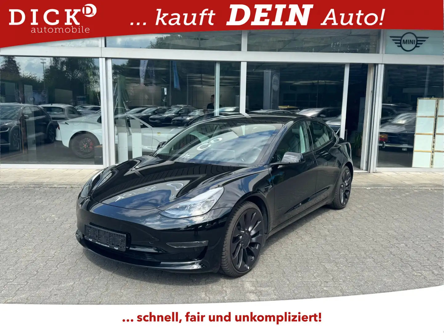 Tesla Model 3 PERFORM AWD PANO+NAVI+STDHZ+LED+ACC+360+ Noir - 1