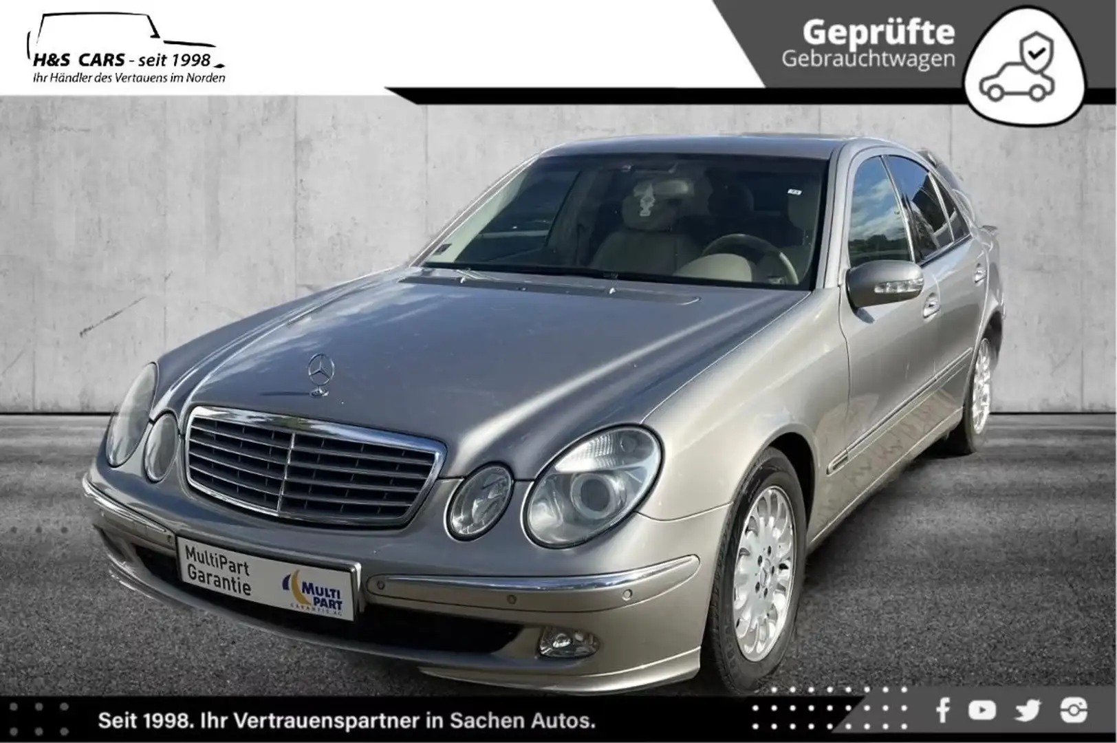Mercedes-Benz E 240 ELEGANCE 2H XEN LEDER MB SERVGEPFL PDC TÜV Grau - 2