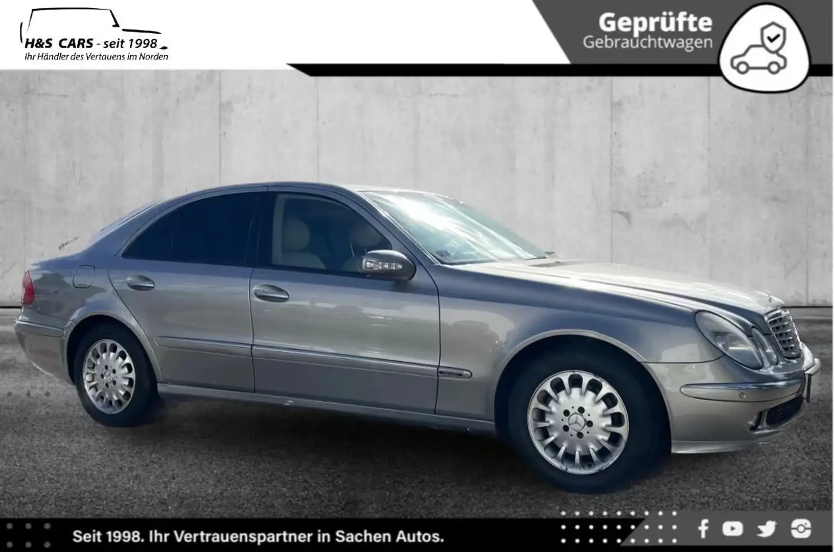Mercedes-Benz E 240 ELEGANCE 2H XEN LEDER MB SERVGEPFL PDC TÜV Grau - 1