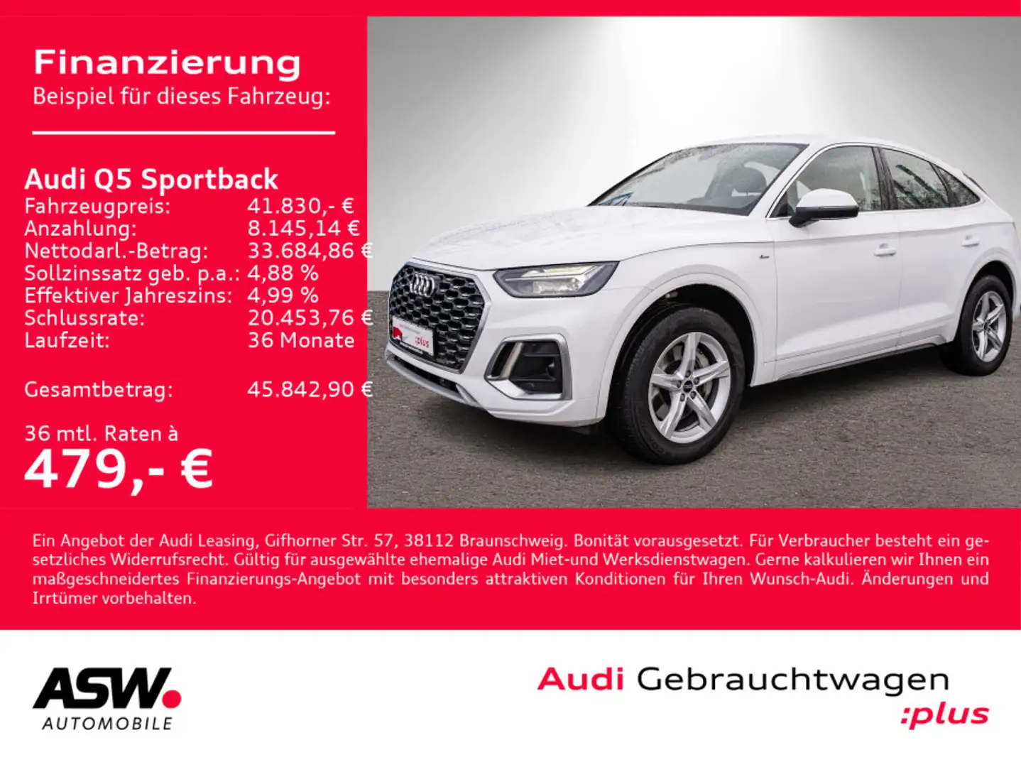 Audi Q5 S line 50TDI quattro NAVI LED AHK Weiß - 1