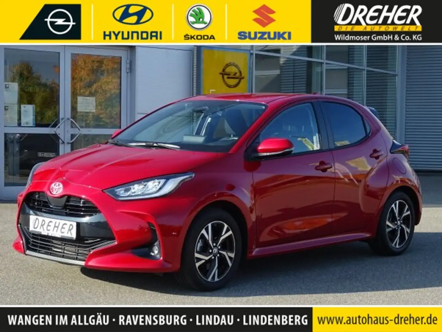 Toyota Yaris Yaris 1.5 Hybrid Style Sitzhzg/AppleCarplay uvm Rot - 1