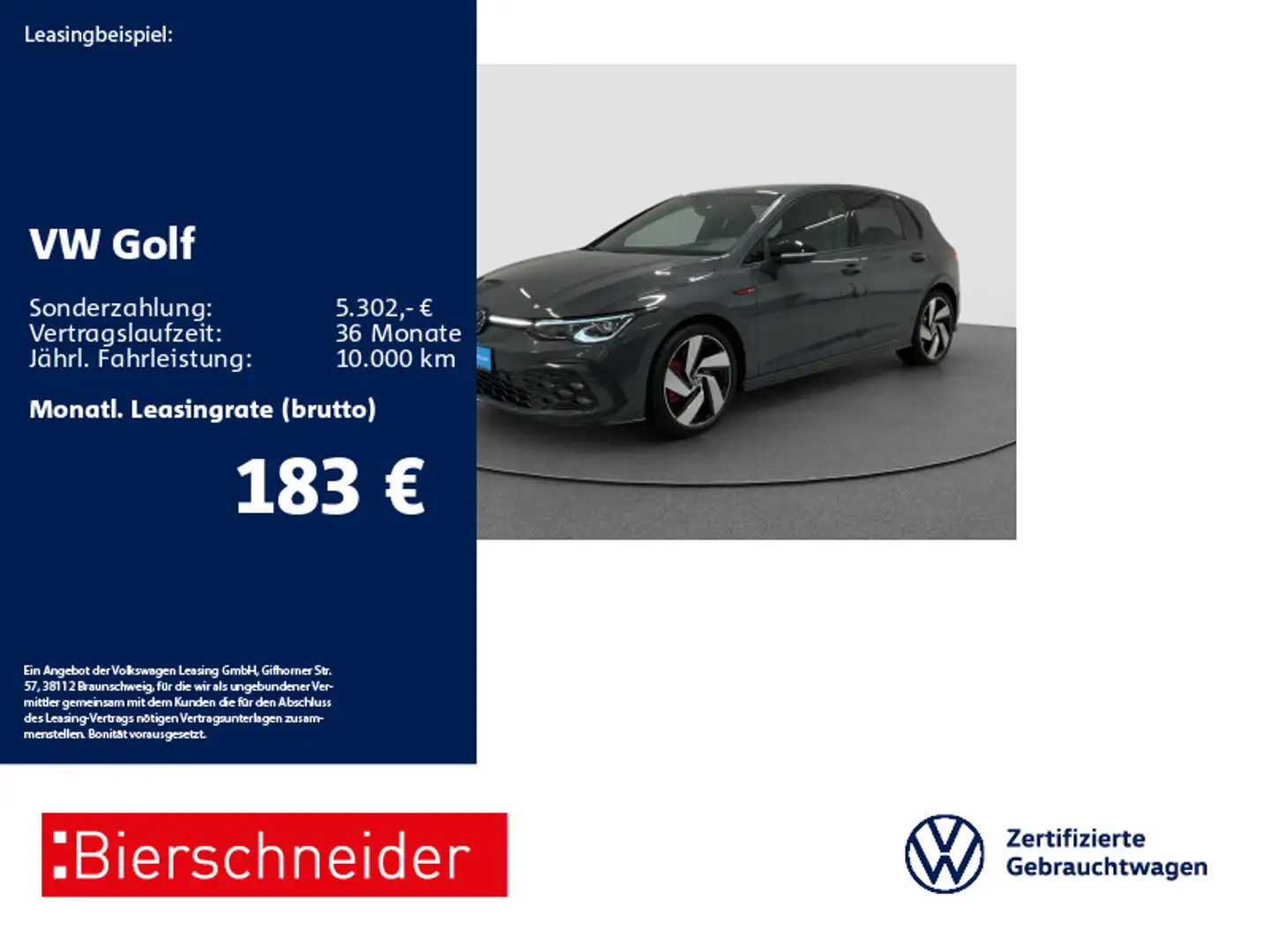 Volkswagen Golf GTI Golf 8 GTI 2.0 TSI DSG Black MATRIX STHZ HuD CAM Grau - 1