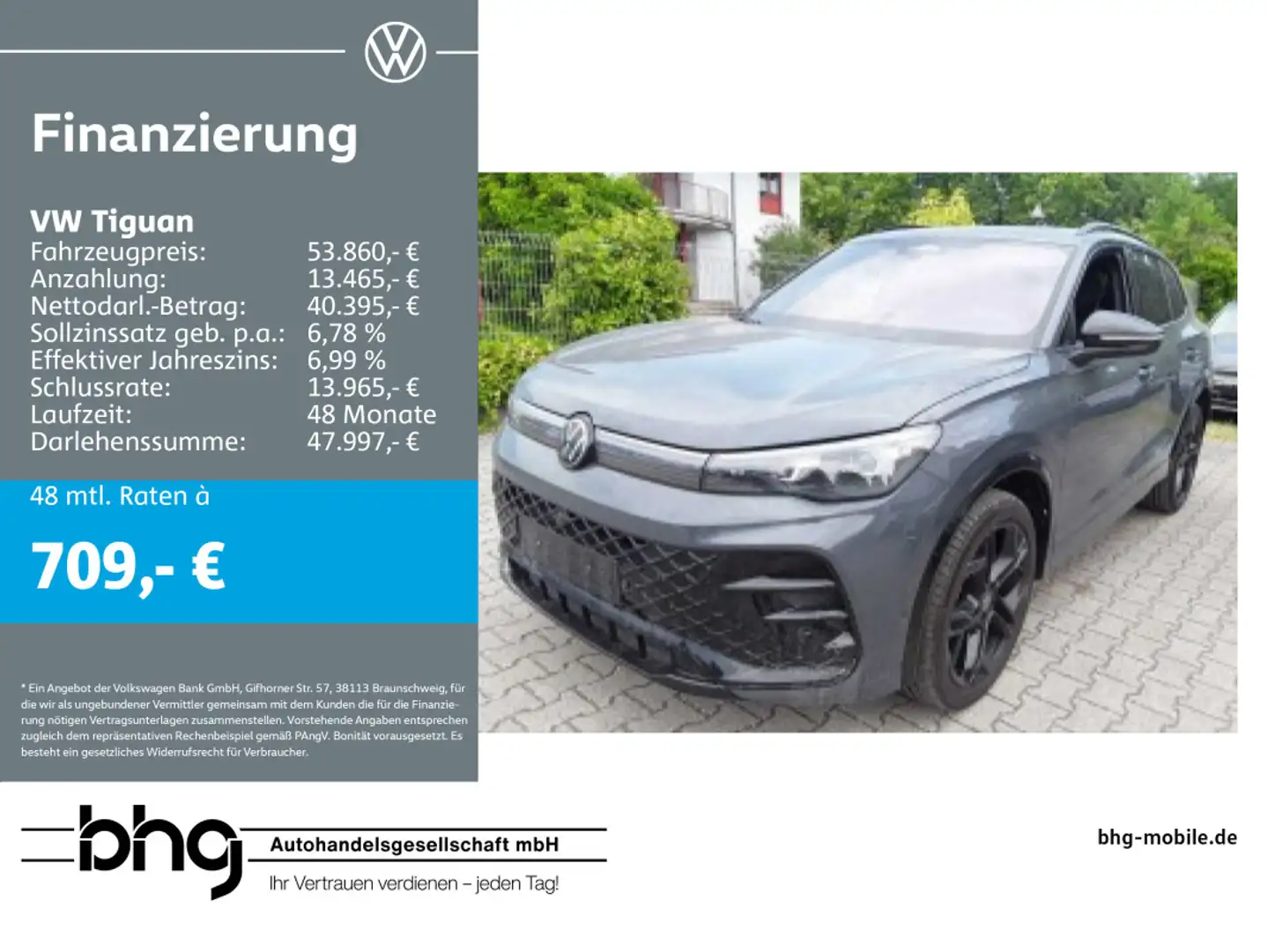 Volkswagen Tiguan R-Line 2.0 TDI DSG 4Motion *AHK*PANO*NAVI Grau - 1