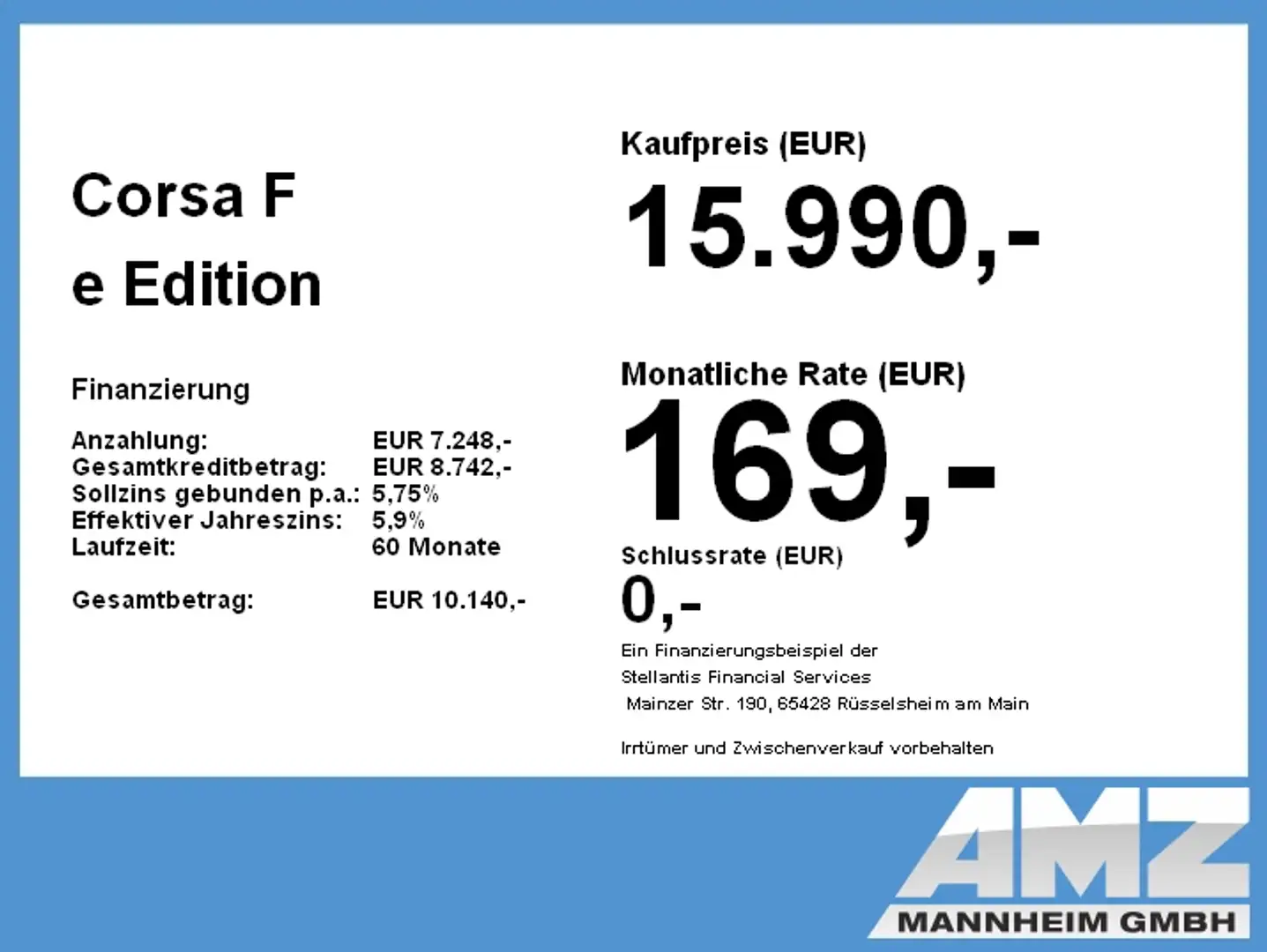 Opel Corsa F e Edition +KlimaA PDC SpurH Schwarz - 2