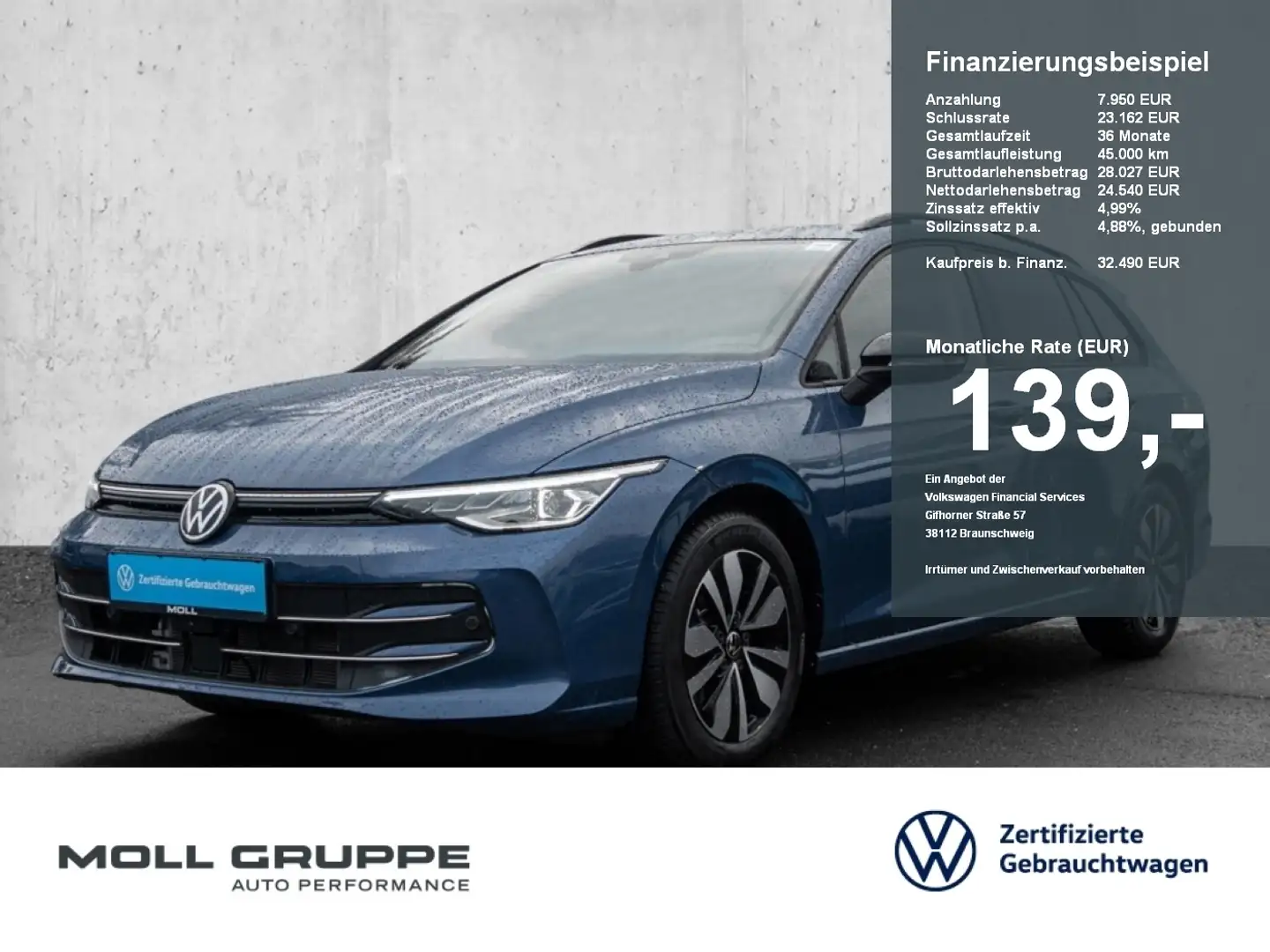Volkswagen Golf Variant 2.0 TDI DSG Life Goal Blau - 1
