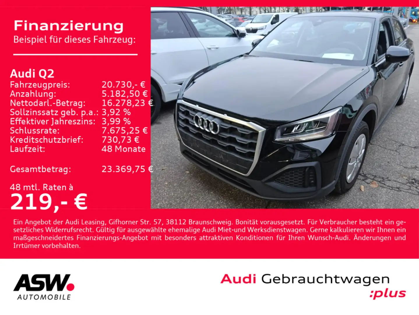 Audi Q2 30 TFSI 6-Gang LED PDC GRA AppConnect SHZ Schwarz - 1