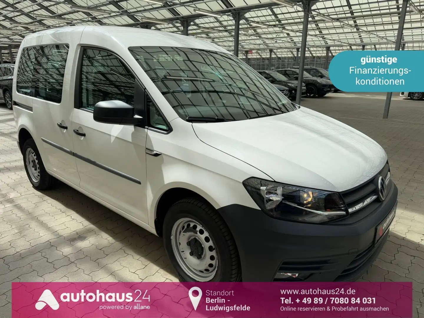 Volkswagen Caddy 1.4 TGI Kombi AHK|Klima|PDC|Tempomat Blanco - 1