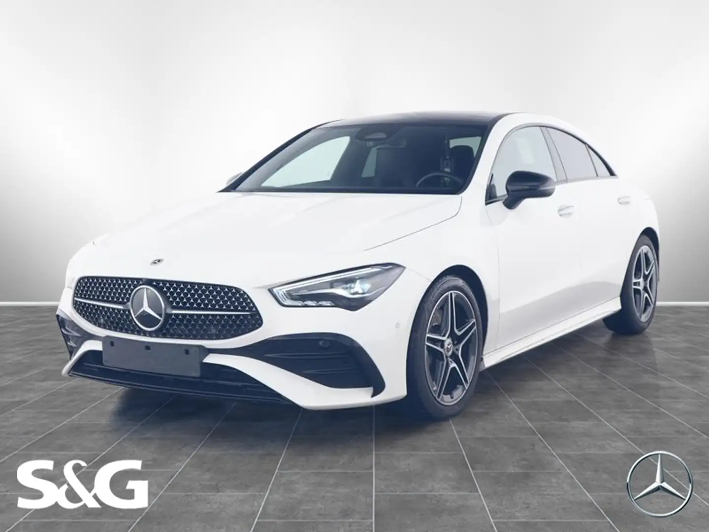 Mercedes-Benz CLA 200 d Coupé AMG Night+RüKam+Pano+Totwink+18 Weiß - 1