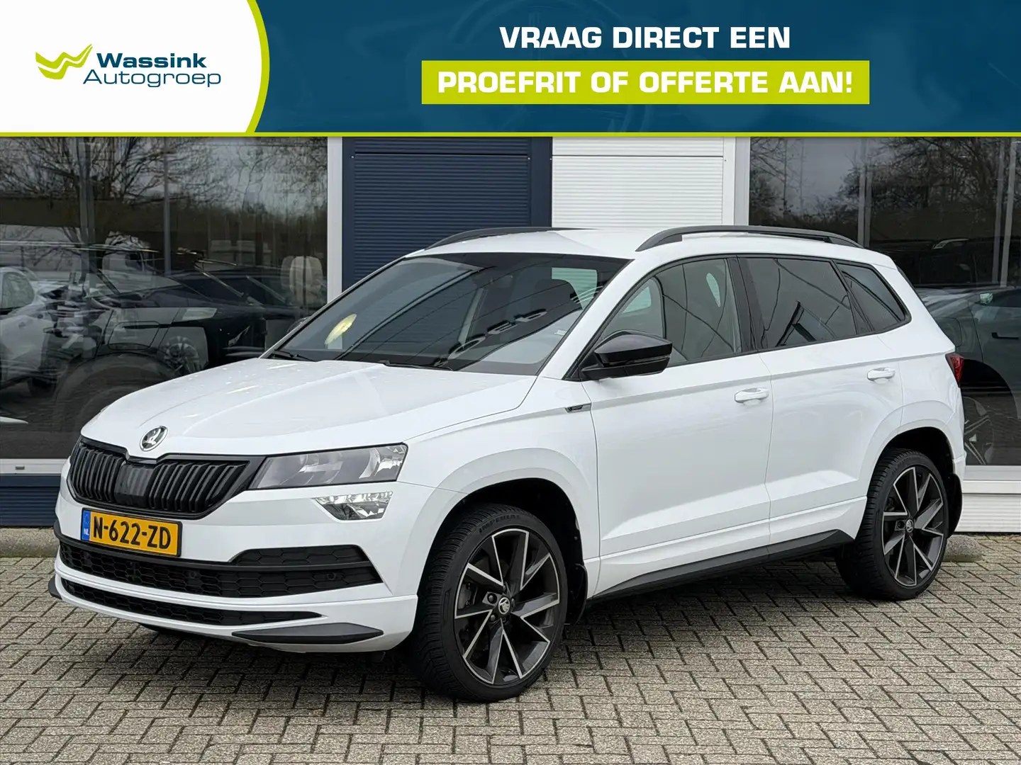 Skoda Karoq 1.5 TSI 150 pk DSG Sportline Business | WINTERSALE Weiß - 1