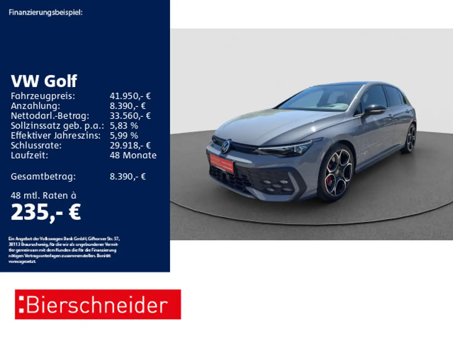 Volkswagen Golf GTI Golf 8 GTI 2.0 TSI DSG Black 19 AHK MATRIX PANO Grau - 1