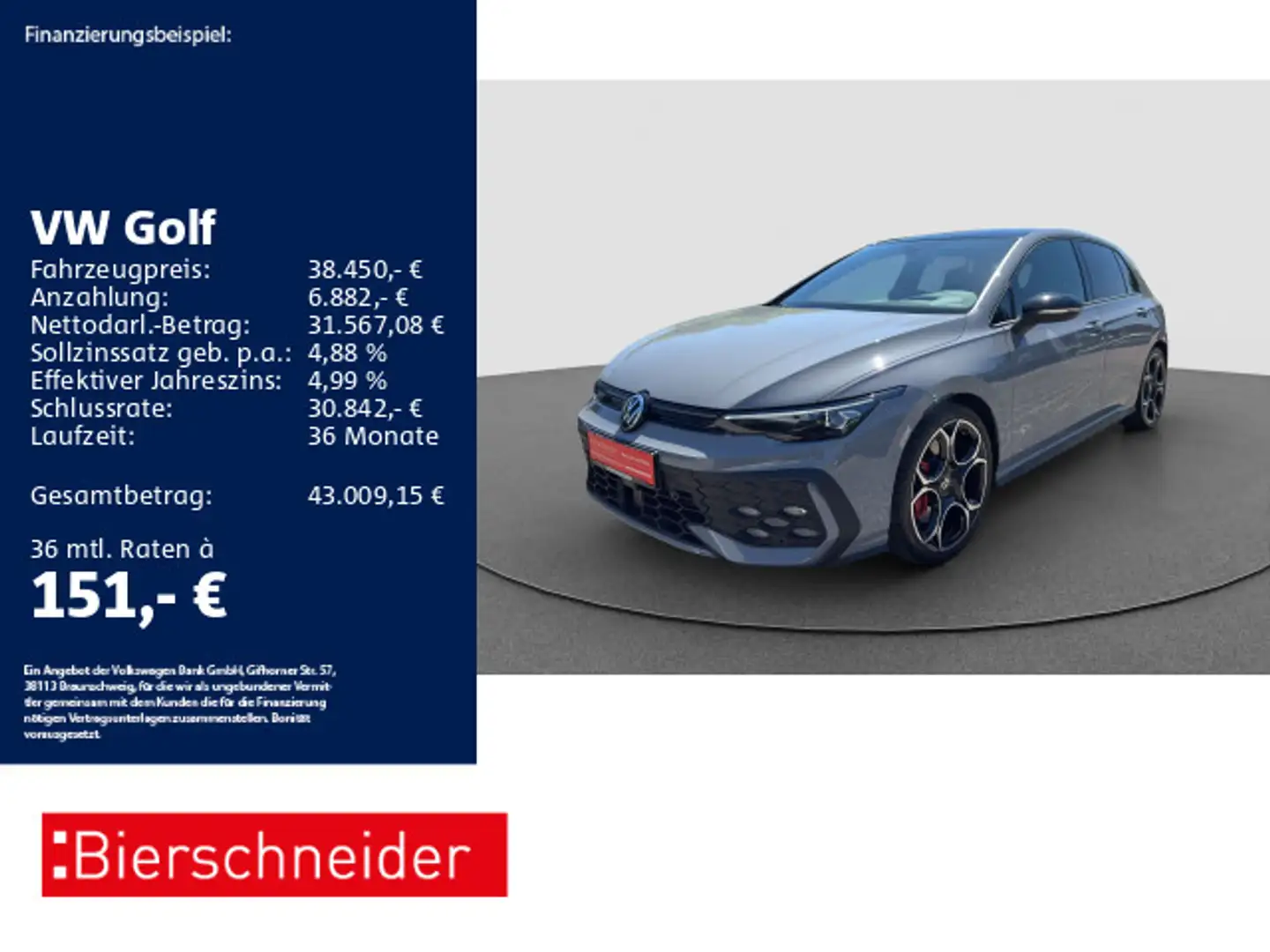 Volkswagen Golf GTI Golf 8 GTI 2.0 TSI DSG Black 19 AHK MATRIX PANO Grau - 1